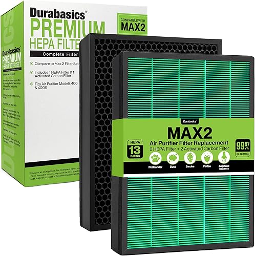 Coway Filtro de repuesto para Airmega Max 2 400/400S, filtro True HEPA de alto rendimiento y carbón activado para purificador de aire, paquete de 2