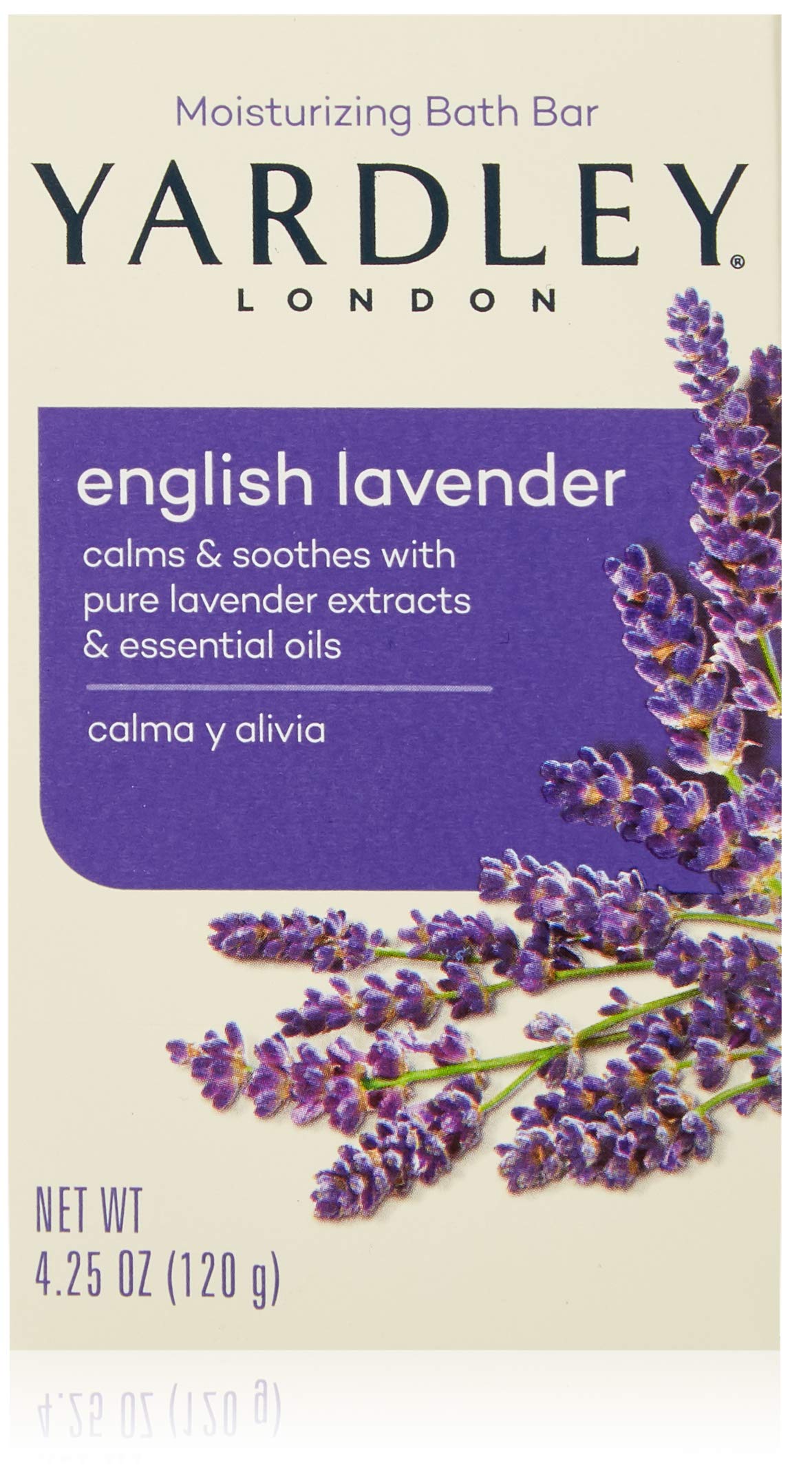 Yardley London English Lavender Soap with Essential Oils 4.25 Oz (Pack of 8)