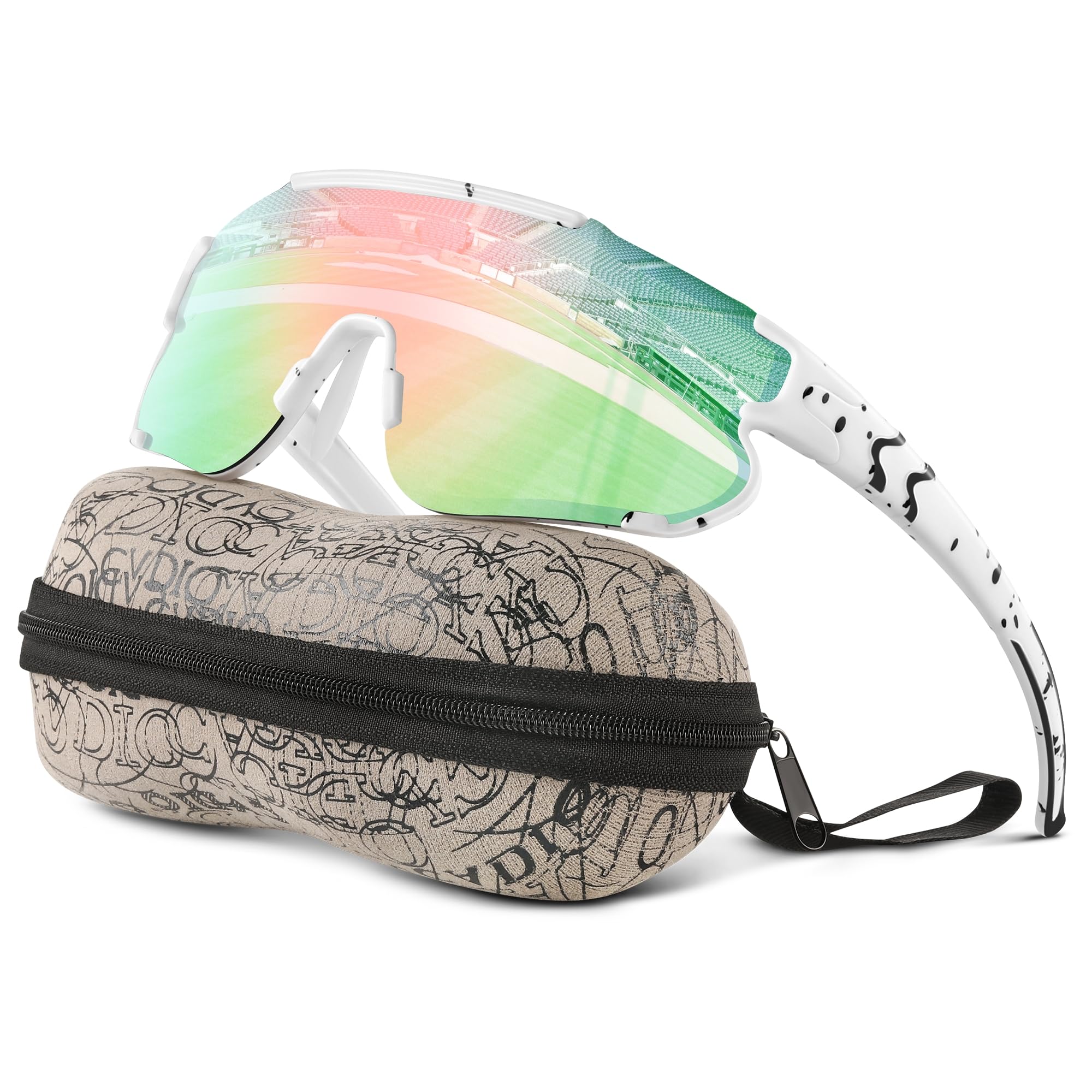 Gafas de sol polarizadas de béisbol para niños: gafas de sol deportivas para niños y niñas de 3 a 12 años, para ciclismo, correr
