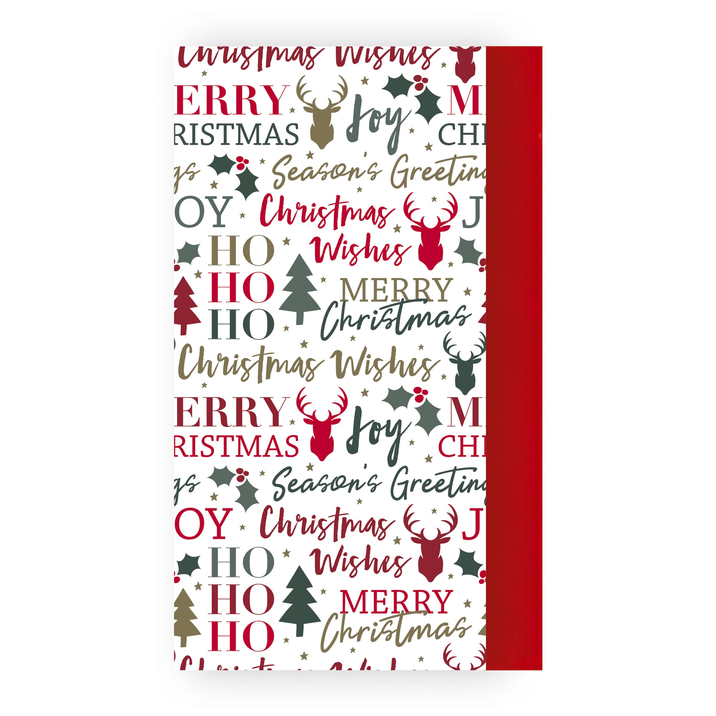 Eurowrap Merry Christmas Stag 8 Sheets Decorative Tissue Paper for Gift Wrapping Present Crafts Wrapping Paper 50cm x 70cm