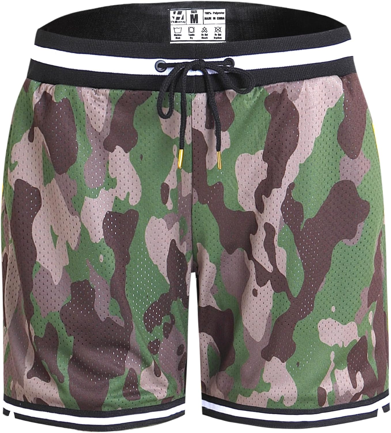 Men's Mesh Basketball Shorts with Zip Pockets and Liner 7" Inseam