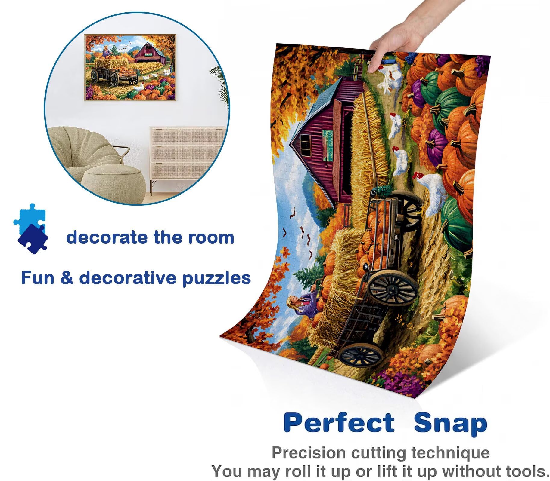 Puzzle 6000 elementów, drewniane puzzle dla dorosłych – Impossible Puzzle 179,5 x 105,5 cm niffy gra myśleniowa i myślenie dla kobiet i mężczyzn, gra rodzinna, prezent dla kobiet, gospodarstwo