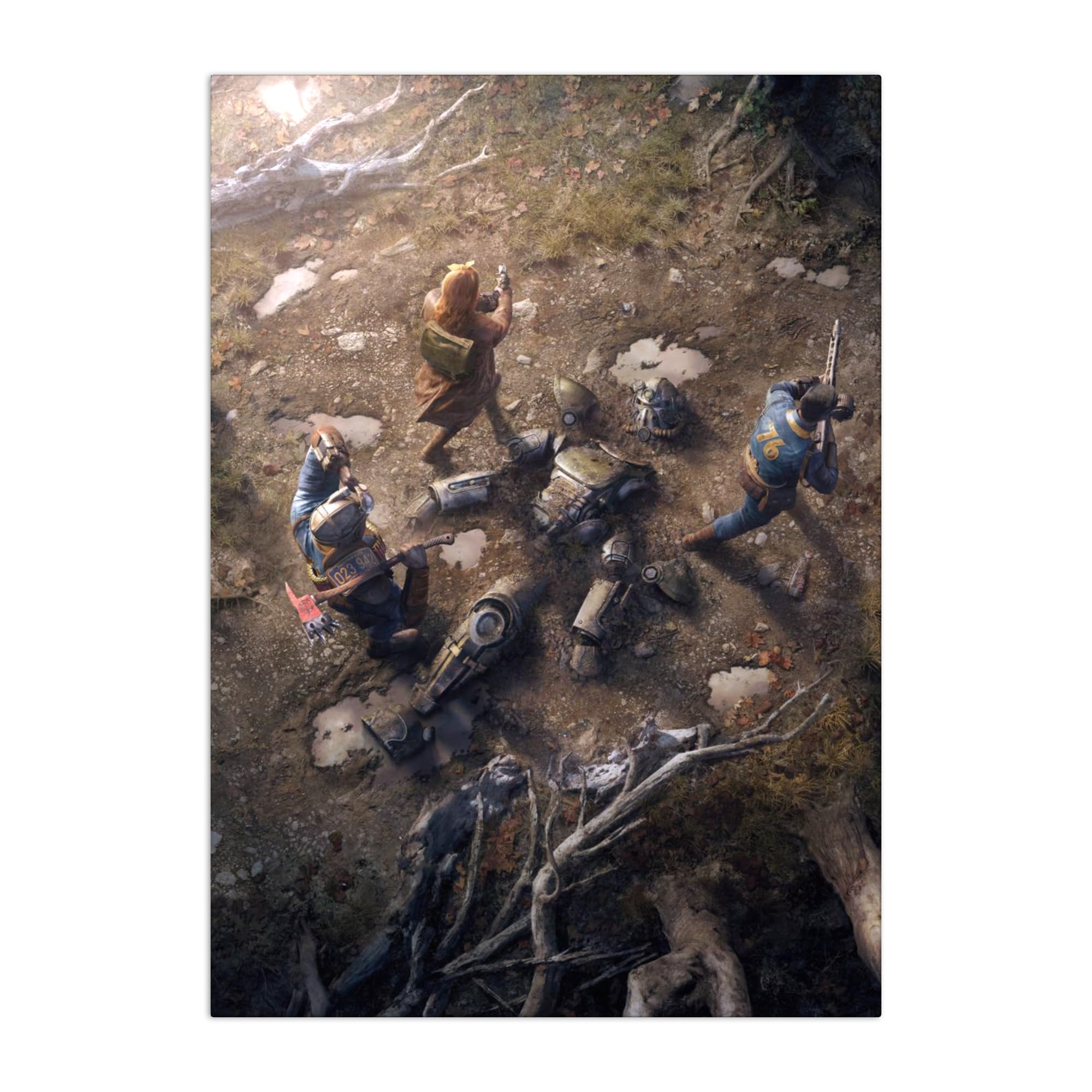 Displate - Poster In Metallo - Montato a Magnete - Fallout - Wastelanders