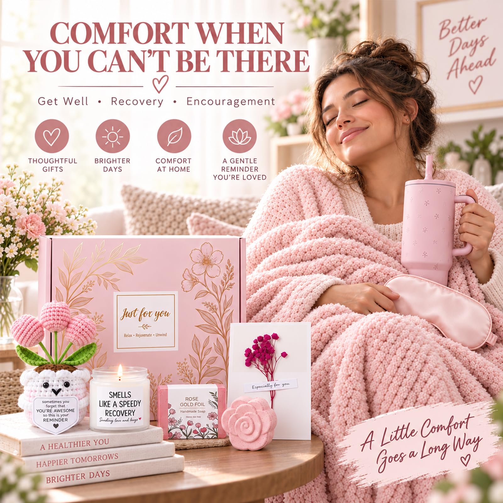 Get Well Soon Gifts for Women - Self Care Basket -3