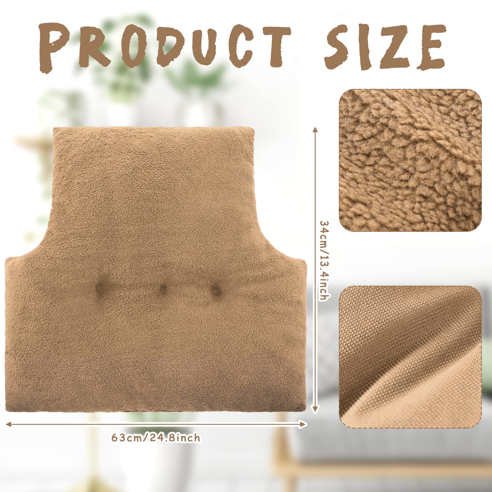 Fleece Back Support Pillow Back Cushion Non Slip Seat Cushion for Chair