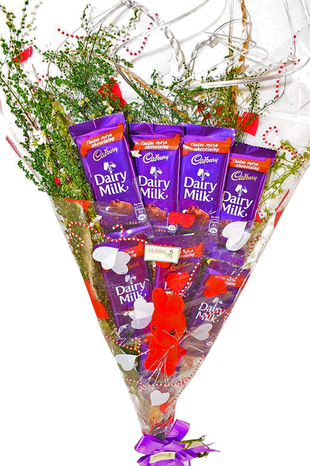 See full amazon price history chart for Holy Krishna Teddy Bear with Dairy Milk Chocolate Bouquet in Cellophane Wrap (Pack of 8) with Message Card Plus Laxmi ATM Card,400 g Holy Krishna Teddy Bear with Dairy Milk Chocolate Bouquet in Cellophane Wrap (Pack of 8) with Message Card Plus Laxmi ATM Card,400 g (B07X29ZQVQ) Amazon Price History, Amazon Price Tracker