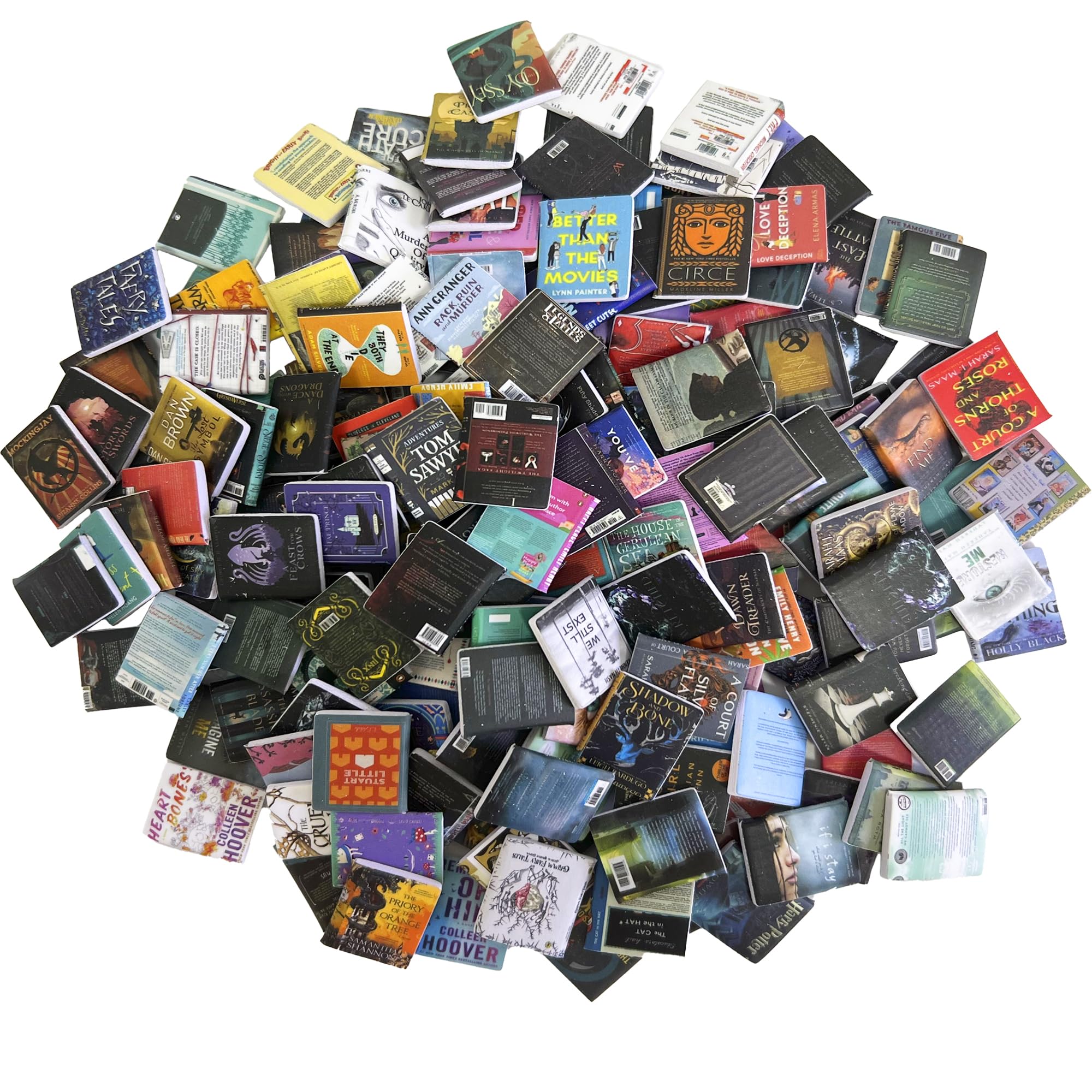 200 PCS Book Miniatures Set, Mini Books for Anxiety Bookshelf, Dollhouse Decor, DIY Crafting, Accessories Mini Miniatures Books