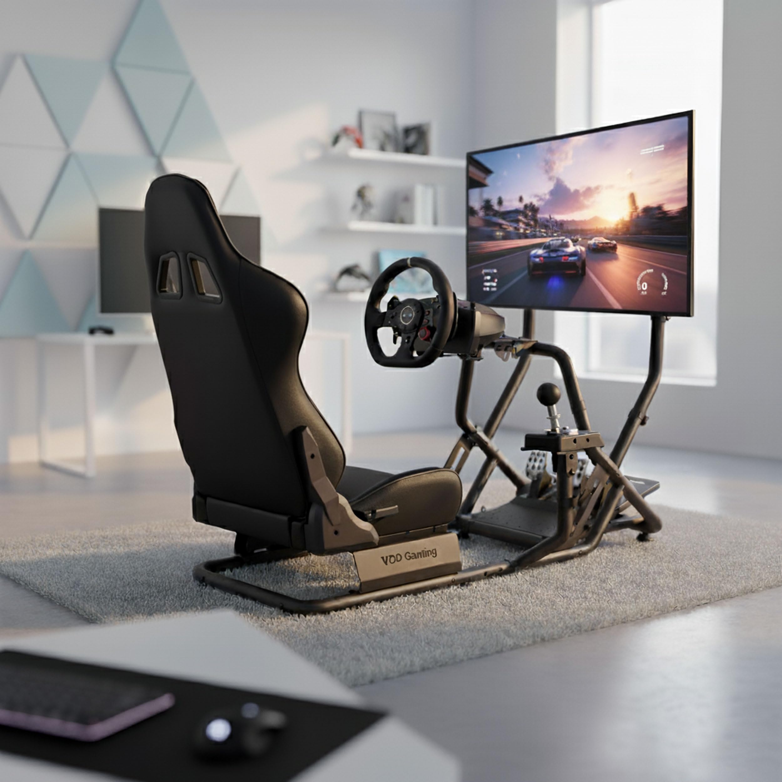 VDD Simulateur de cockpit de siège de course - entièrement réglable avec support d'écran