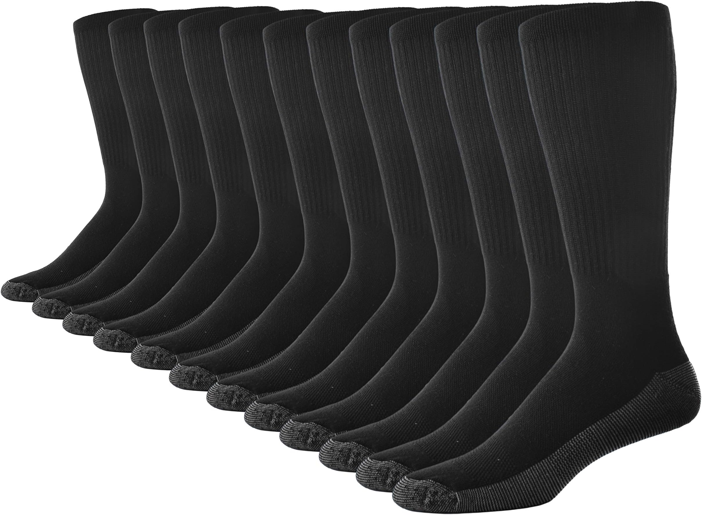 Casual Garb Mens Crew Socks 12 Pair Pack Moisture Wicking Socks Crew Work Socks For Men