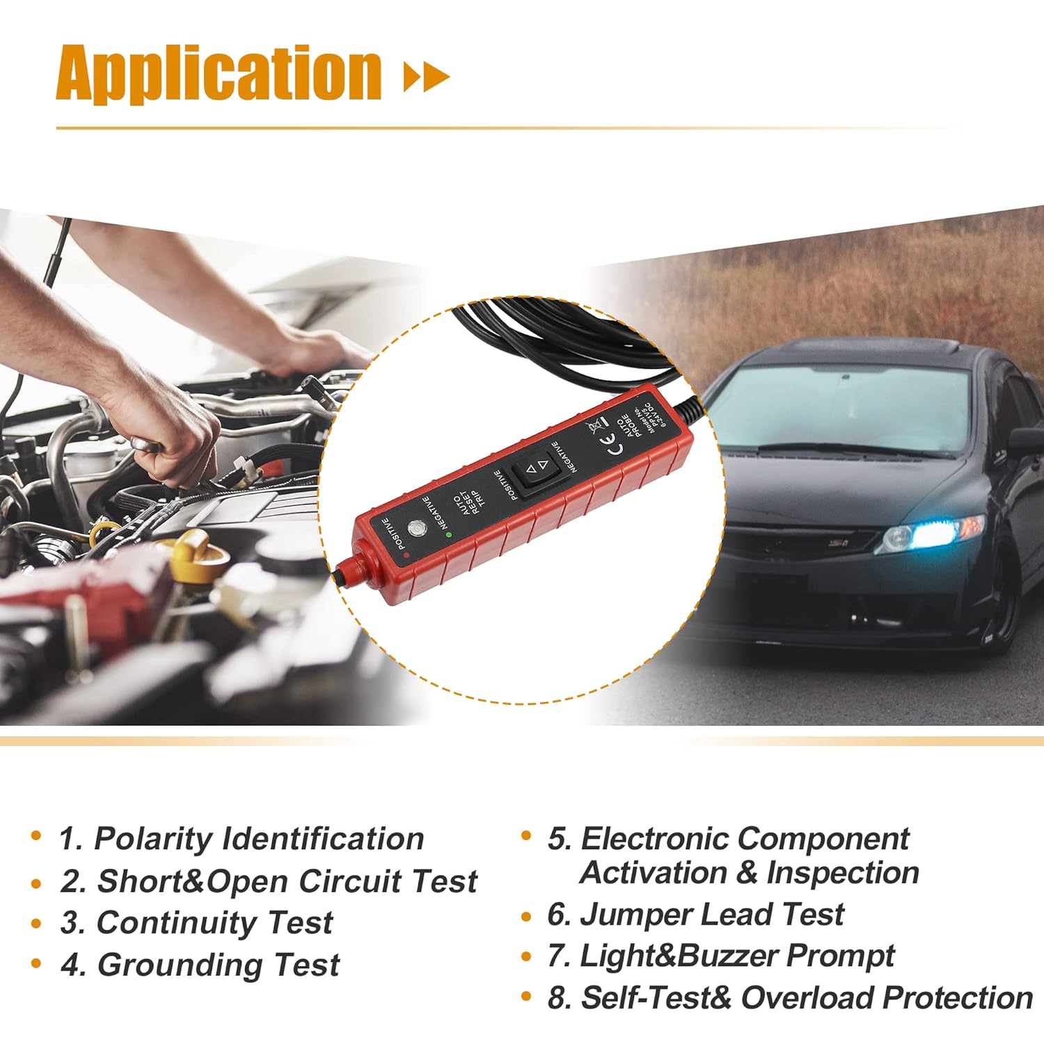 Buy X AUTOHAUX Automotive Electrical System Tester EM285 Power Probe