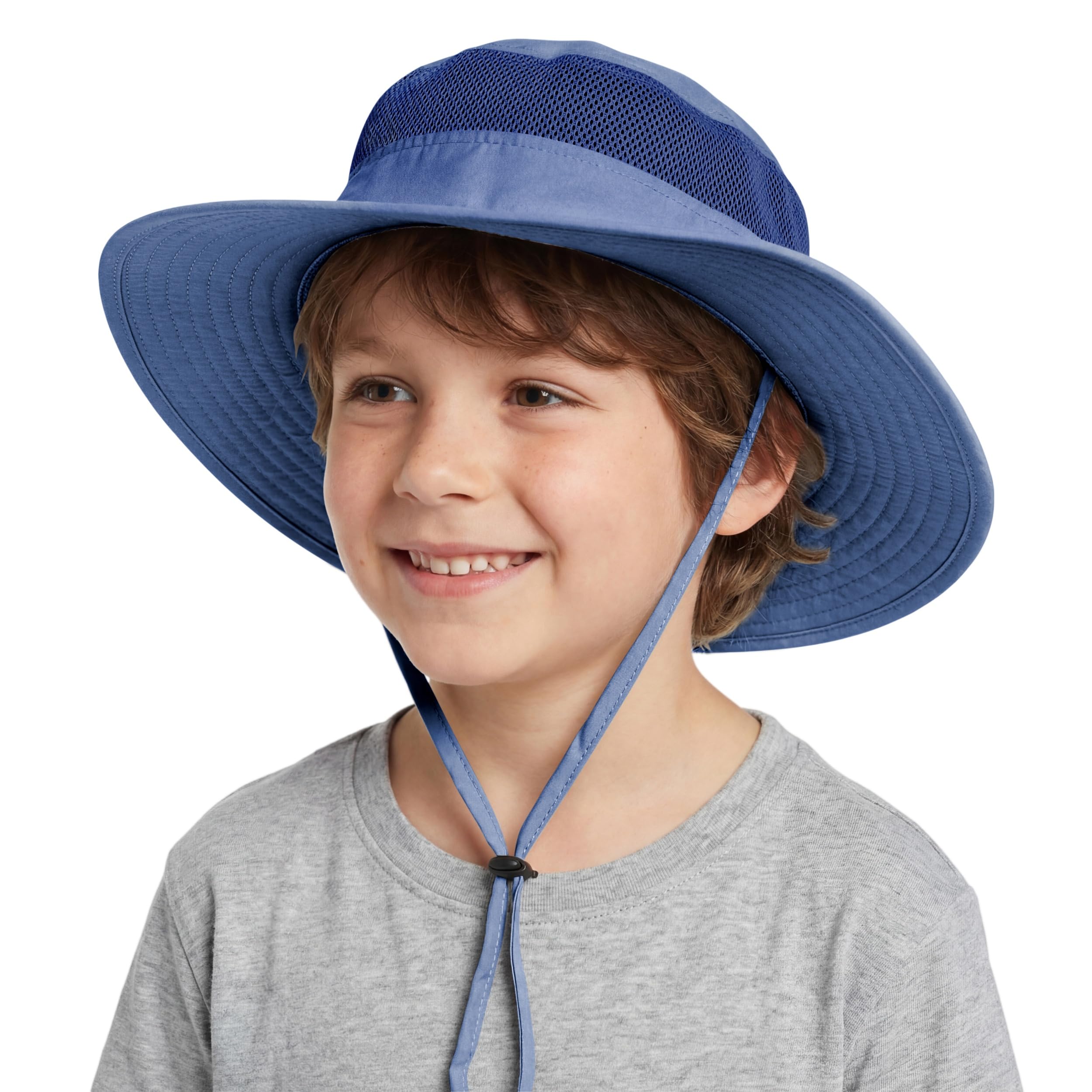 Connectyle Kids Wide Brim Sun Hat for Toddler Boys Girls Breathable Bucket Hat for Fishing Hiking UPF 50+ Protection Sun Hat