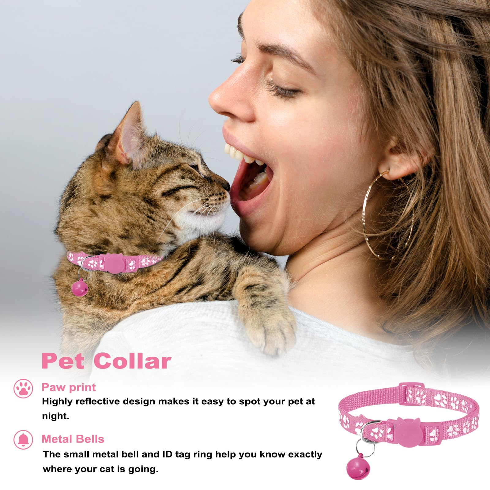 Muecleao Cat Harness and Lead Set, Adjustable Kitten Harness and Lead Set, Cat Harness with Reflective Strips - Image 4