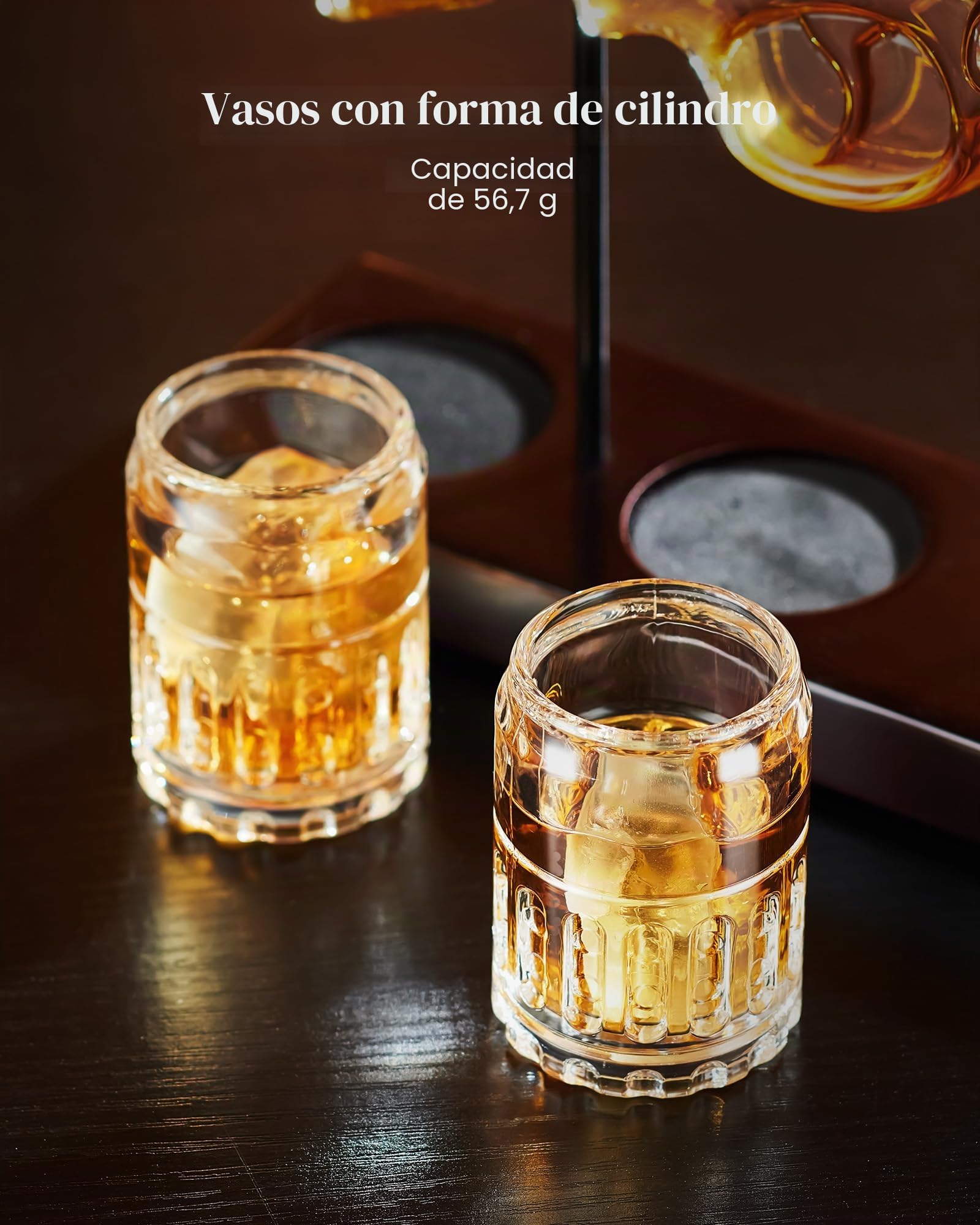 Regalos para hombres, papá, juego de decantador de whisky Kollea con vasos, regalos únicos de cumpleaños para él, marido, abuelo, dispensador de licor de tequila genial para bar en casa