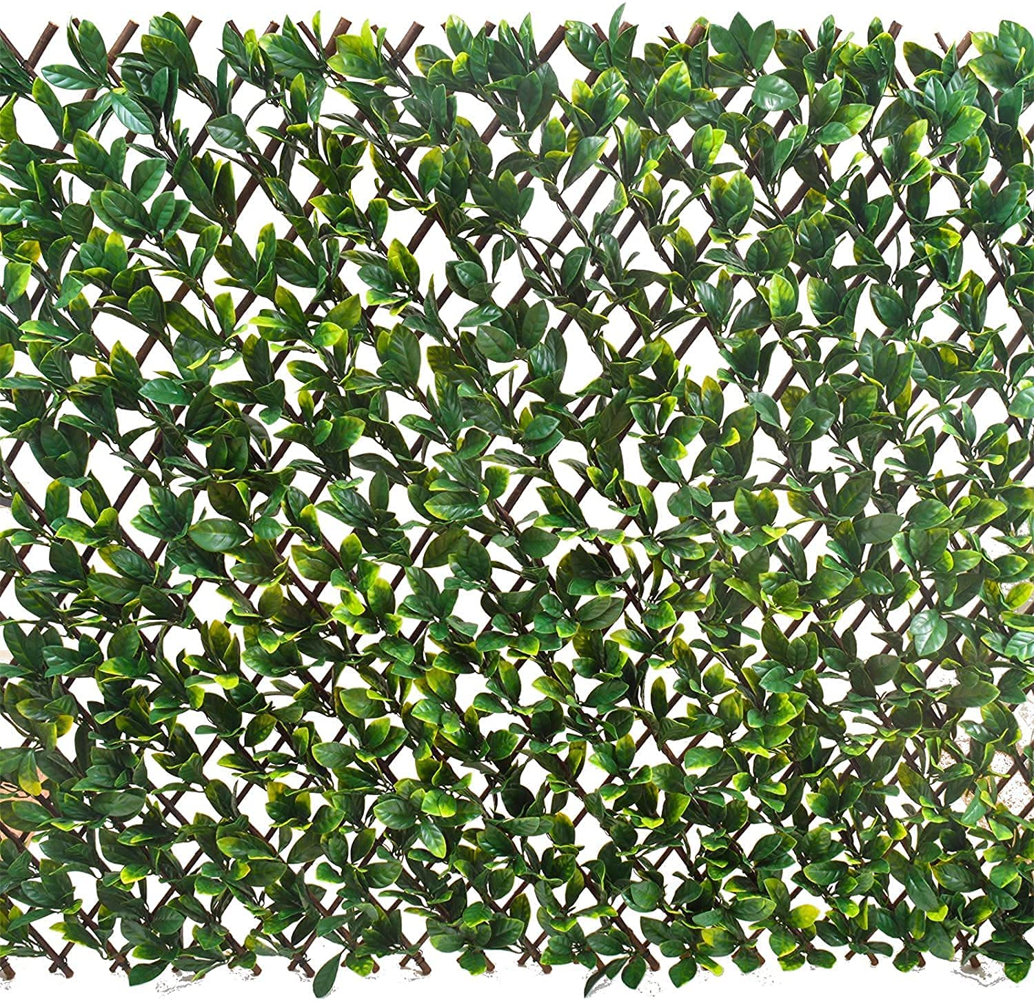 tradefirst Expandable Artificial Laurel Leaf Fence Privacy Screen Leaf Hedge Screening Roll for Indoor/Outdoor Décor Your Wall