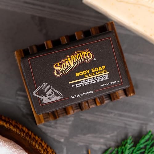 Miniatura 4 de Suavecito Barras de jabón para el cuerpo y las manos hidratantes con fragancia original masculina, 6 onzas, paquete de 3