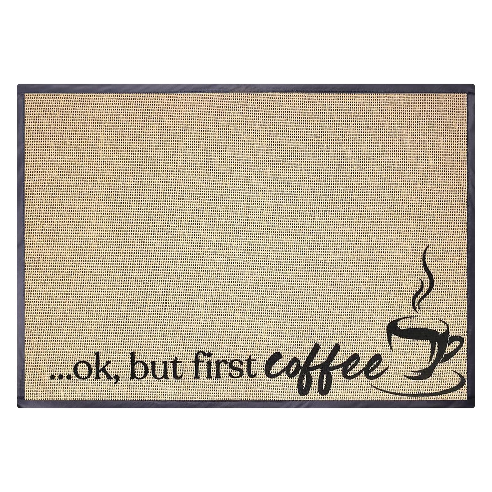 Sicheii A 50 X 35.5 Cm Coffee Bar Mat, Large Coffee Mat For Countertop Kitchen Counter, Retro Coffee Pot Table Mat For Coffee Station Maker, Espresso Machine Te Pad Placemat Bar Ccessories,