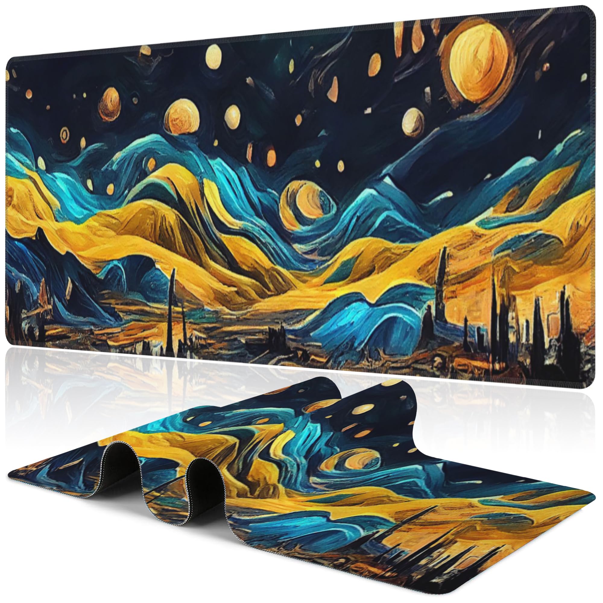 Amazon.co.jp：The Starry Night デスクマット 大型