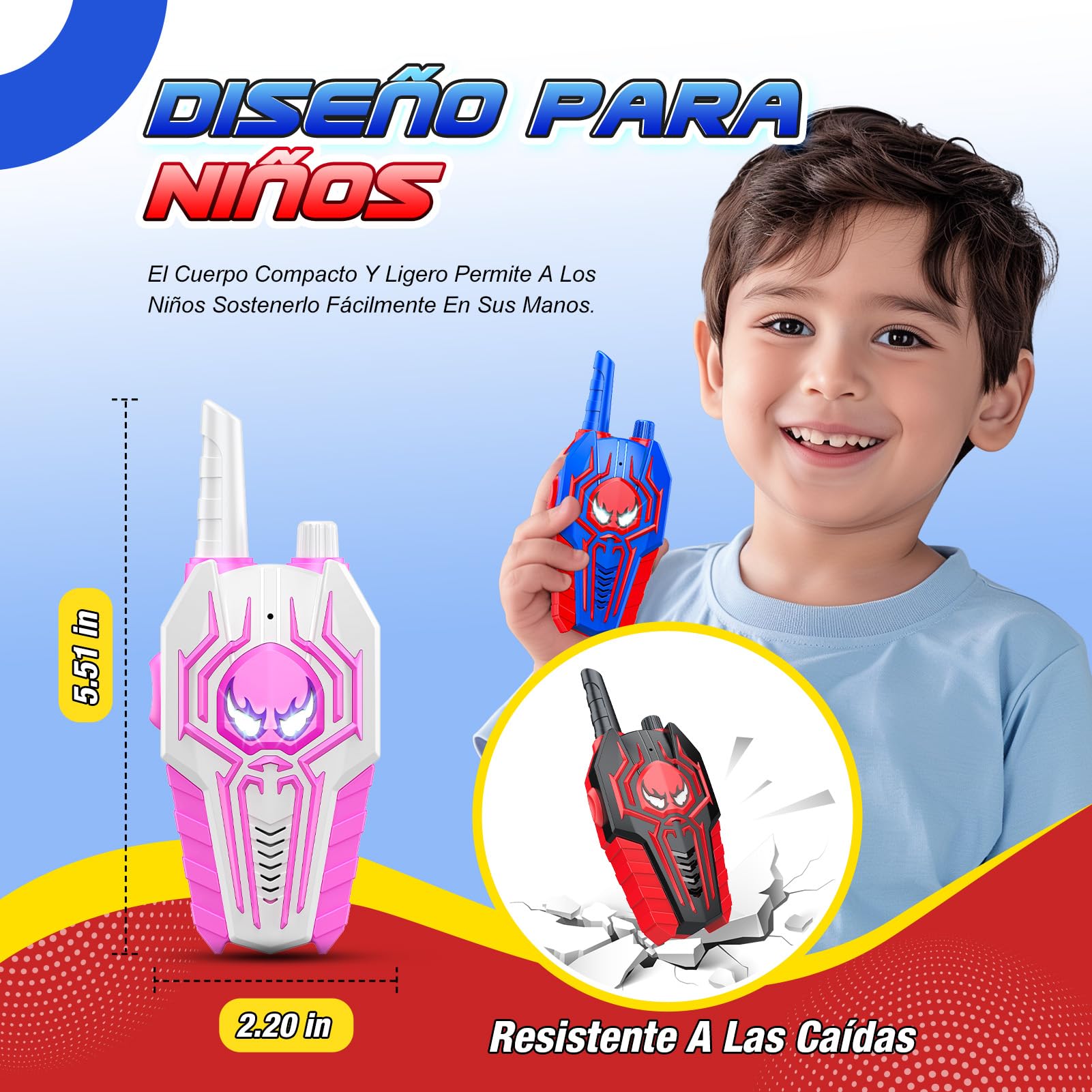 Juguetes Niños 3 4 5 6 7 8 9 10 Años, Walkie Talkie Niños Regalo Niño 3-10 Años Walkie Talkie Juegos Exterior Niños Regalos Cumpleaños Niños Juguetes para Niños de 3-10 Años