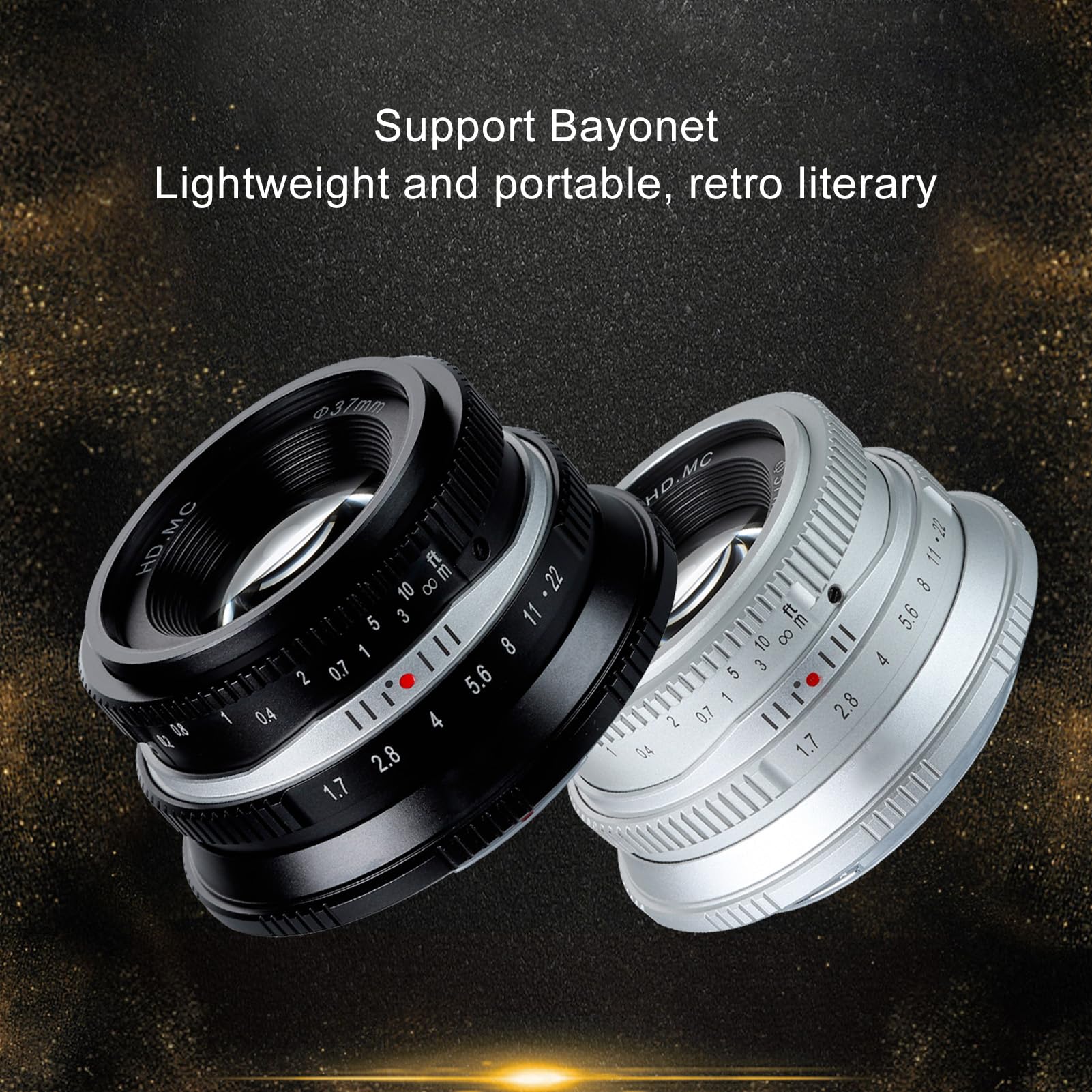 25mm F1.7 Prime Lens, Camera Manual Focusing Lens 25mm F1.7 FX Mount Manual Focusing for Fuji (Silver)