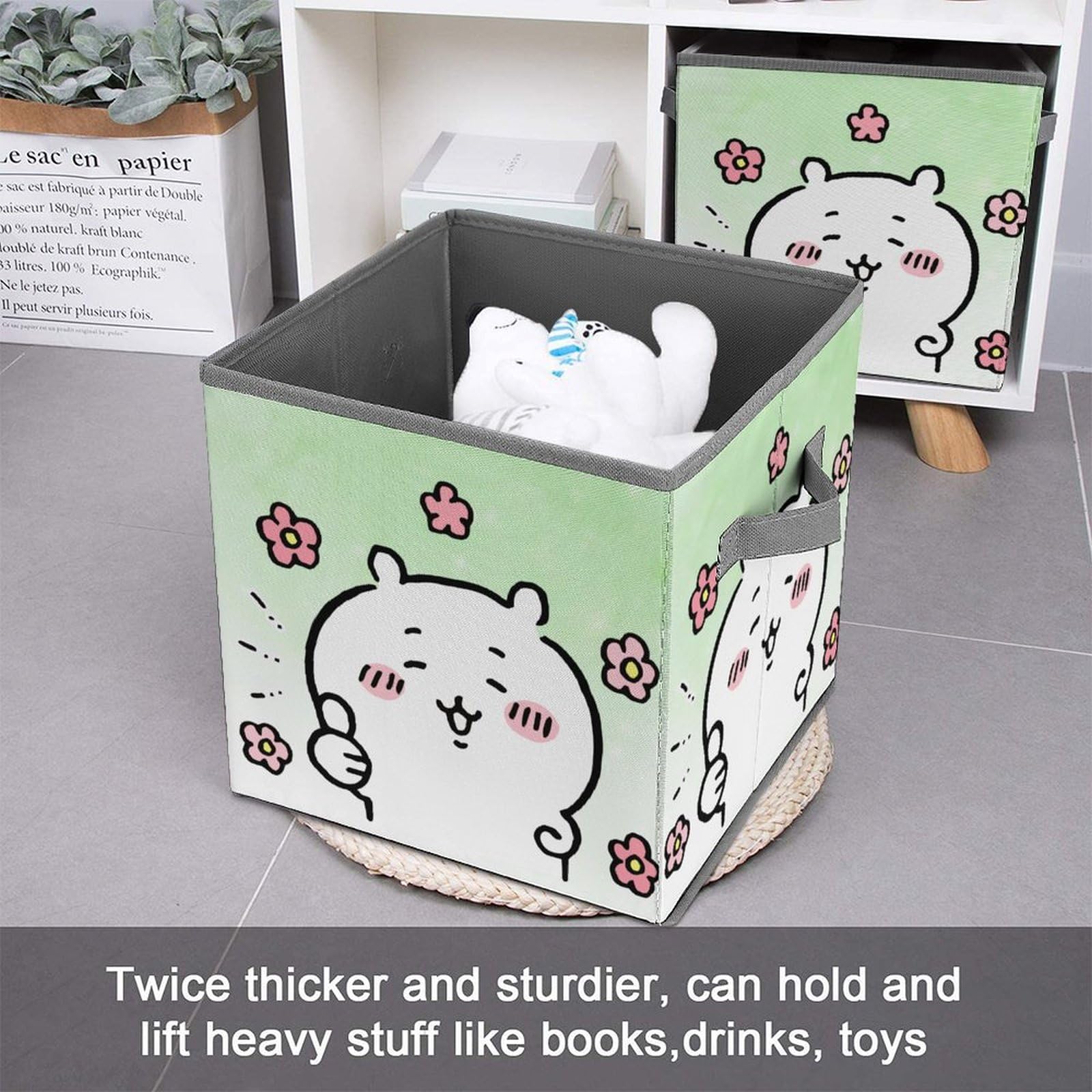 Amazon｜大容量 収納ボックス ちいかわ 収納ケース 収納かご 取っ手