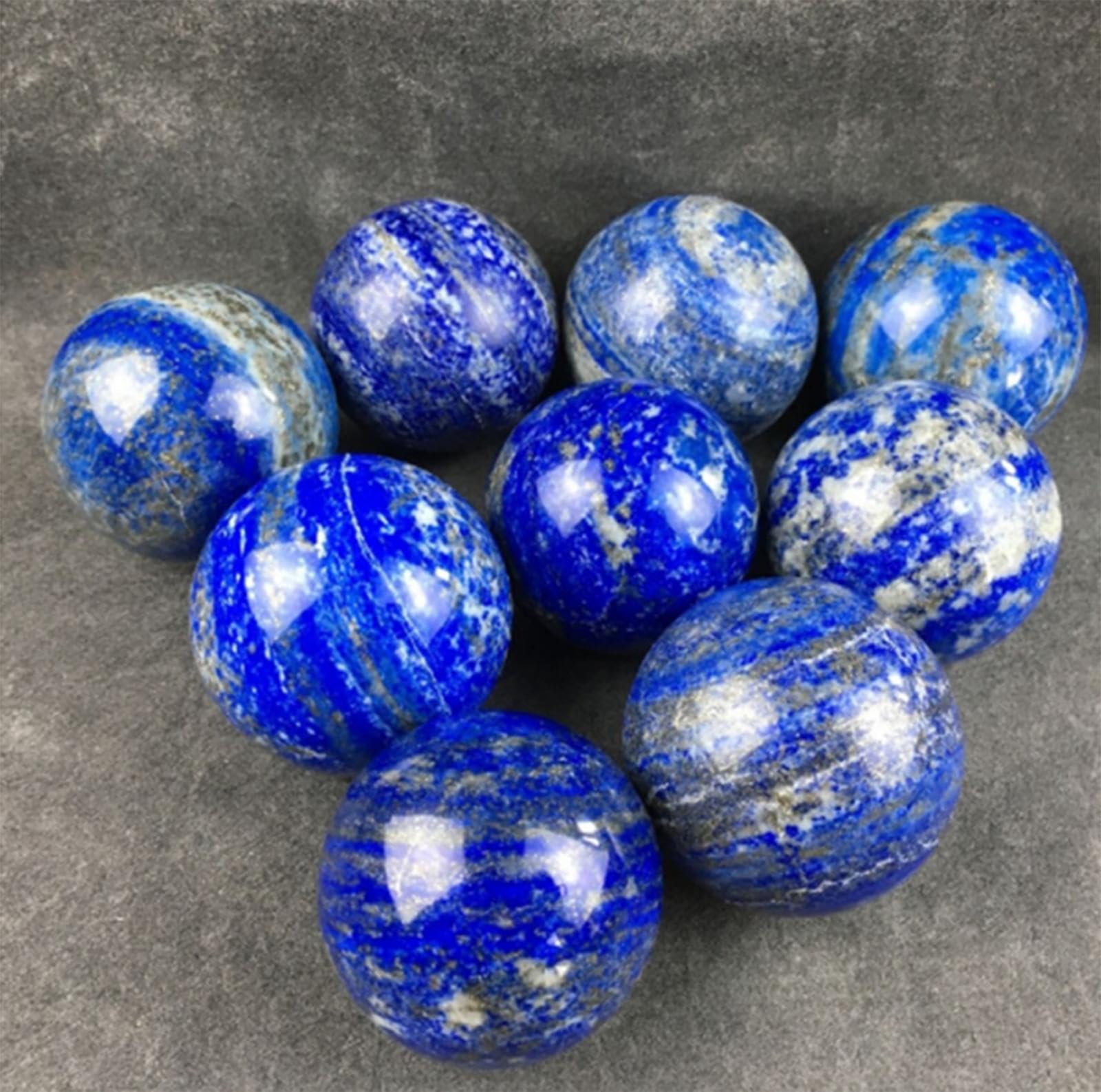Bola de Cristal Decorativa con Soporte, Bola de Piedra de Lapislázuli Natural, Esfera de Piedras Preciosas Curativas, Adornos, Esfera de Energía de Meditación, Rocas Minerales,50mm