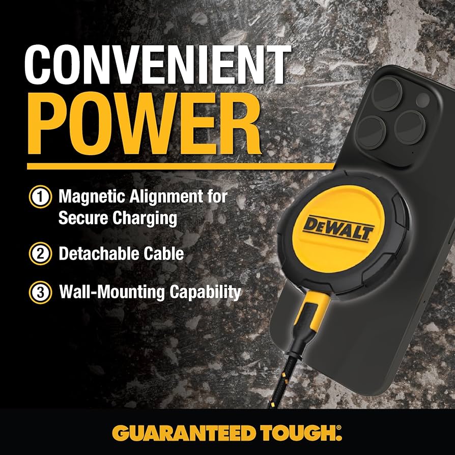 デウォルト　ワイヤレスチャージャー Amazon.com: DEWALT Heavy Duty Wireless Charger, 15W Max Cell