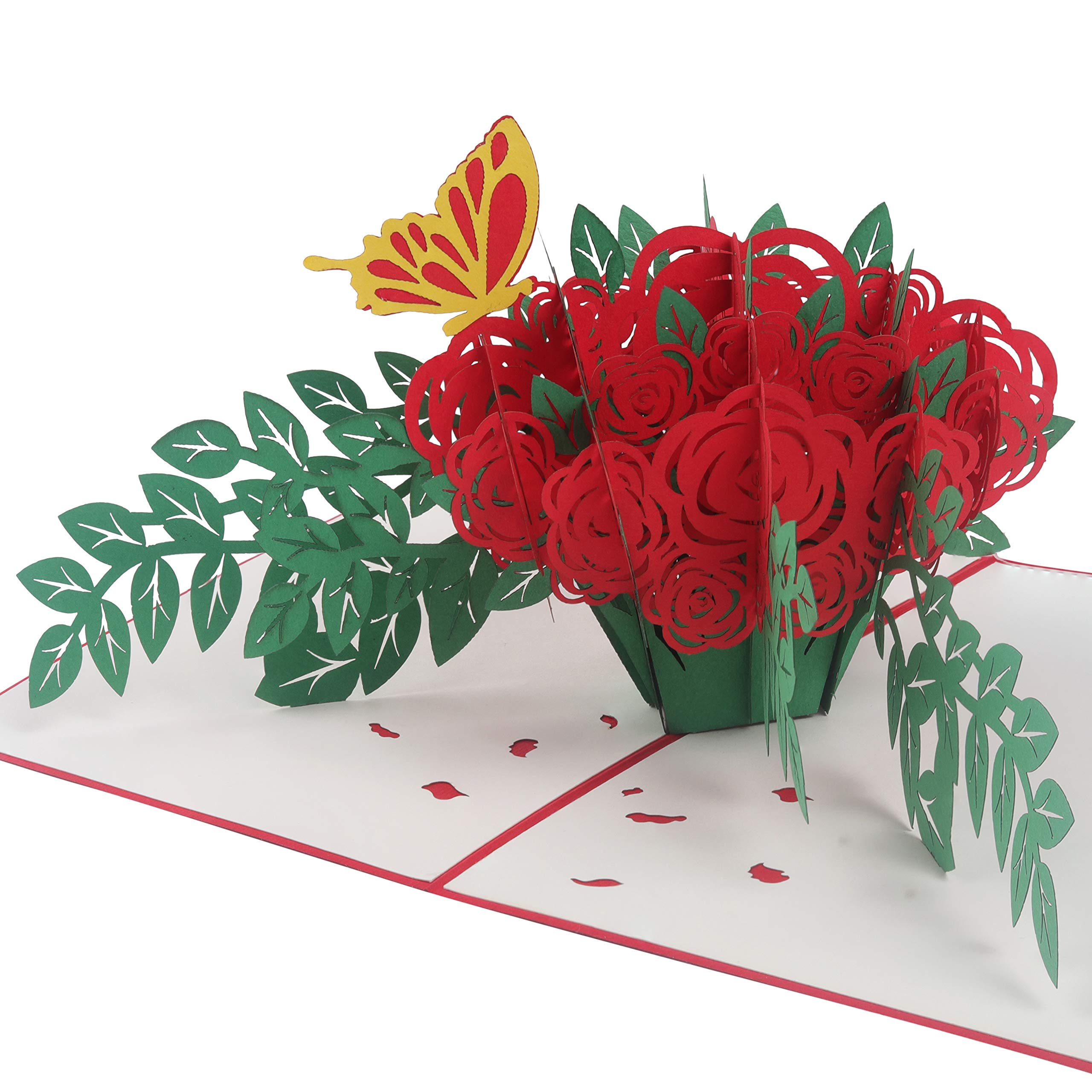 Reca Creations Handmade Pop Up Card, 3D Flower Card - Gift Card 
