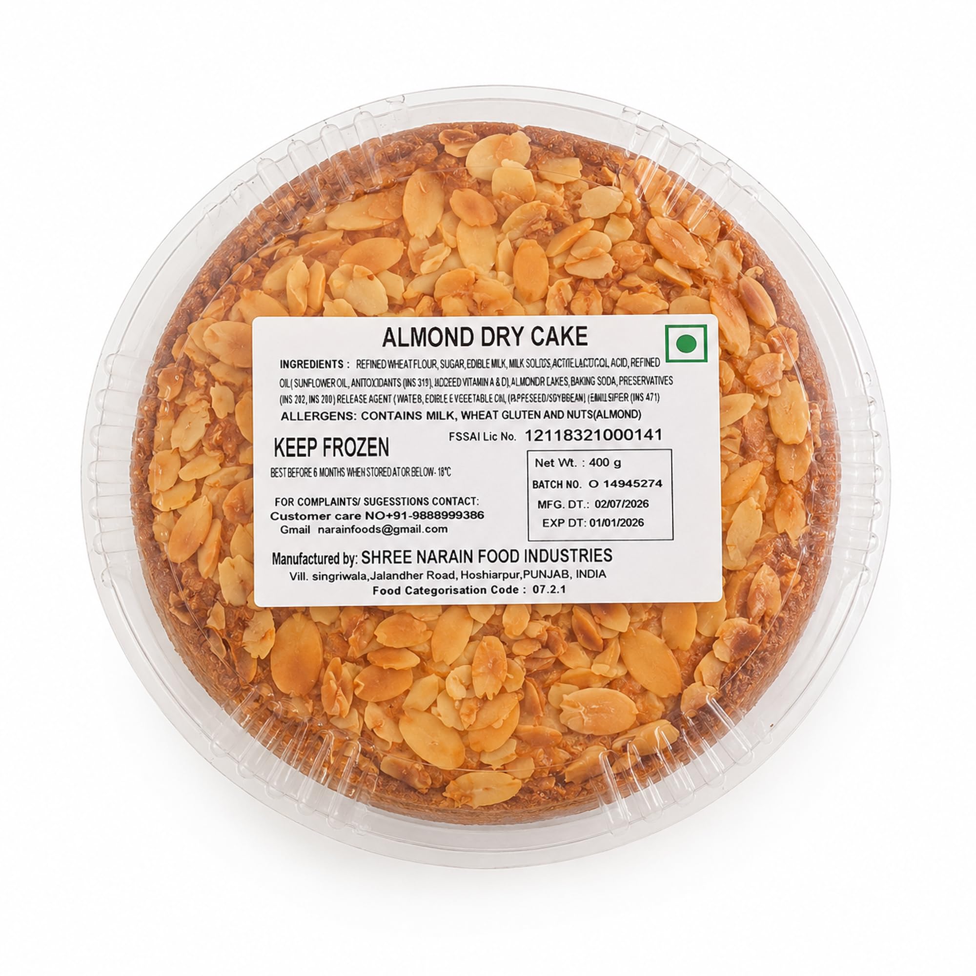 CAKEOPERA Almond Dry Cake | Premium Soft & Moist Almond Cake | Rich Buttery Flavor | Perfect for Tea Time, Celebrations & Gifting | Vegetarian-image-8