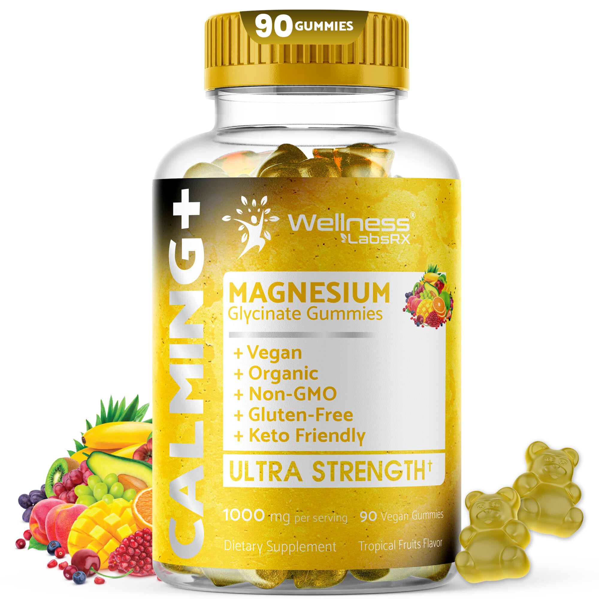 Magnesium Glycinate Gummies 1000mg, Heart Calm Chews, Strawberry, 180 Count — Amazon image 12