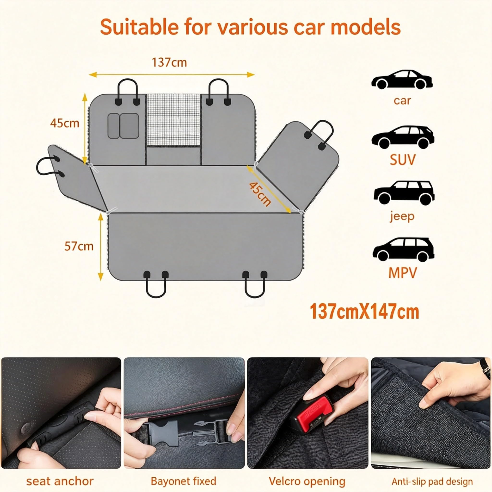 Coprisedile Cane per Opel Corsa D 2006-2014