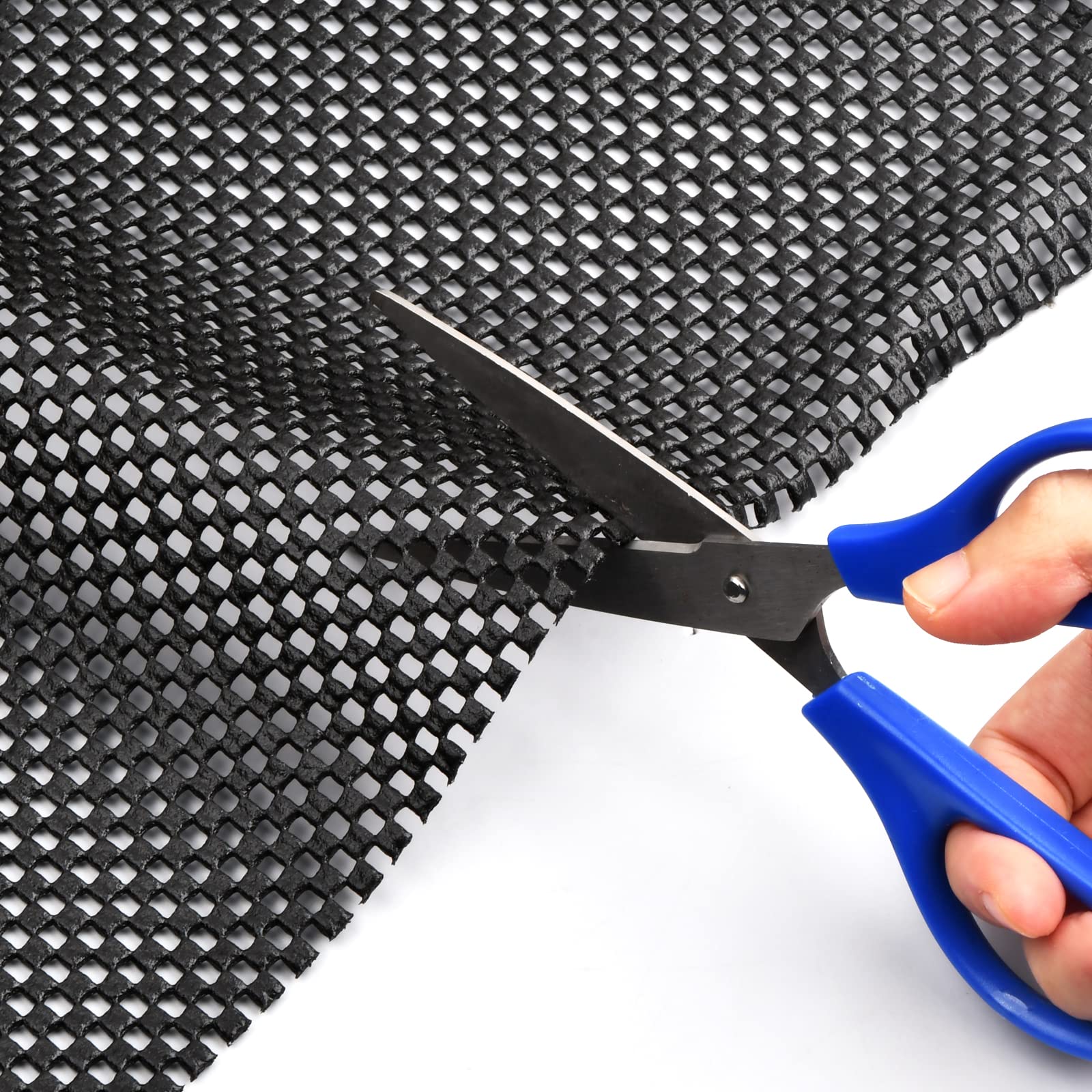Tapis Antidérapant PVC 90x100cm - Découpable, Lavable - Pour Voiture, Tiroirs, Cuisine - Noir