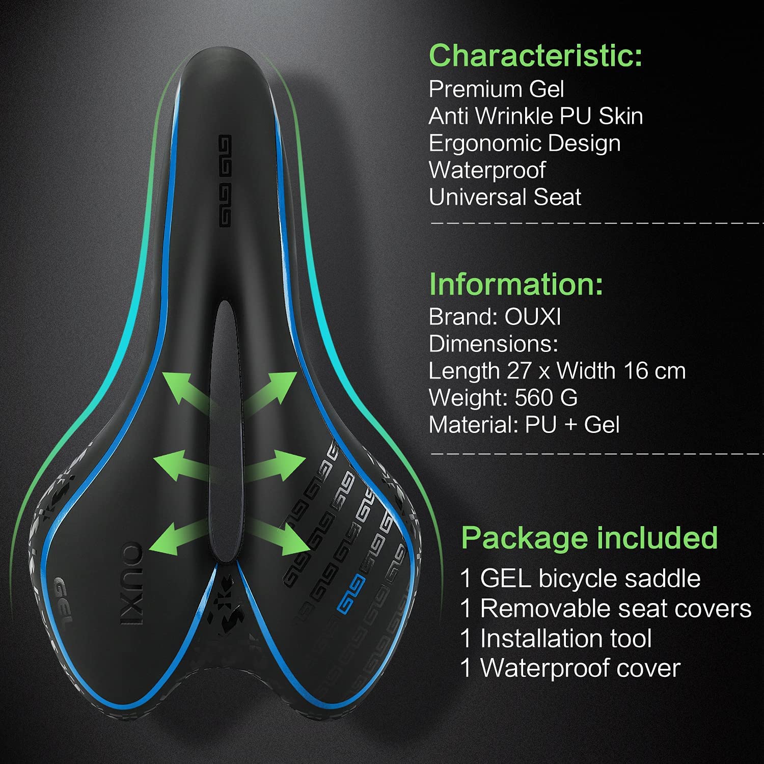 Selle Vélo Ergonomique Selle De Vélo Techcyc Mémoire De Forme - Confort Absorbant, Ergonomique Et Respirante - Pour VTT, Ville, Pliant Selle VTT Ergonomique Selle Vélo Ergonomique Selle De Vélo Techcyc Mémoire De Forme - Confort Absorbant, Ergonomique Et Respirante - Pour VTT, Ville, Pliant Selle VTT Ergonomique