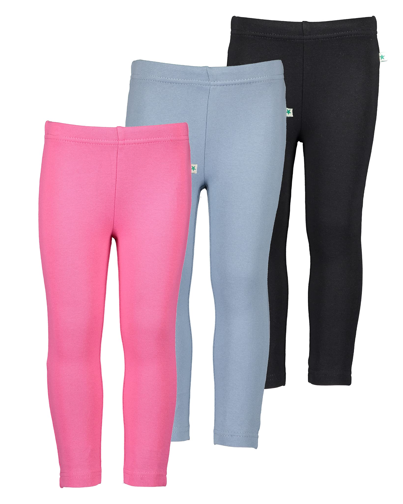 Blue Seven Leggings para niña Ropa Niña Basics – Pack de 3, M02 - Pink+medio+black, 3 años