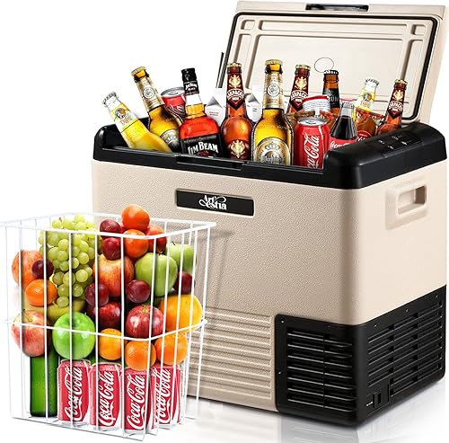 Neader Refrigerador de automóvil de 53 cuartos de galón refrigerador portátil de 12 voltios para automóvil refrigerador portátil de automóvil