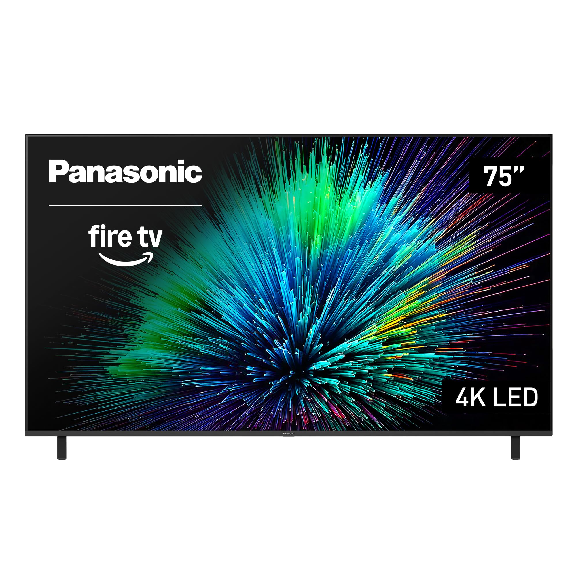 panasonic w70 series (2025 model) 75" led 4k ultra hd smart fire tv, press & ask alexa, apple airplay, hdr10+, hdmi 2.1, and bluetooth support - 75w70bp