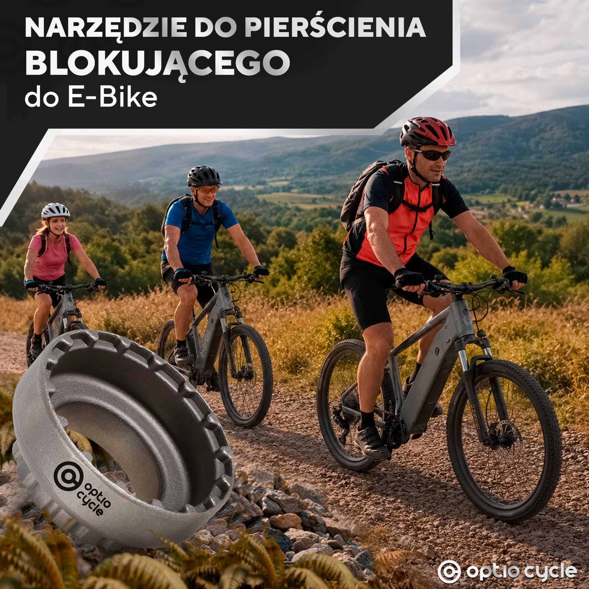 Lockring Tool do Shimano E-Bike – Kompatybilny z E8000, E6100, E7000 i E9000 | Klucz do Nakrętki Blokującej Zębatkę16 Wypustów do Napędów Rowerów Elektrycznych