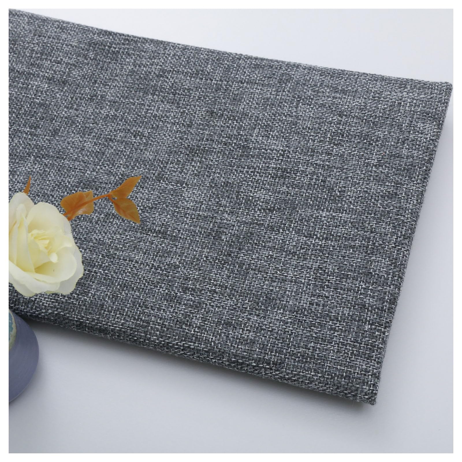 200 x 145 cm - Tissu en lin imprimé - Vendu au mètre - Tissu d'ameublement - Fleurs