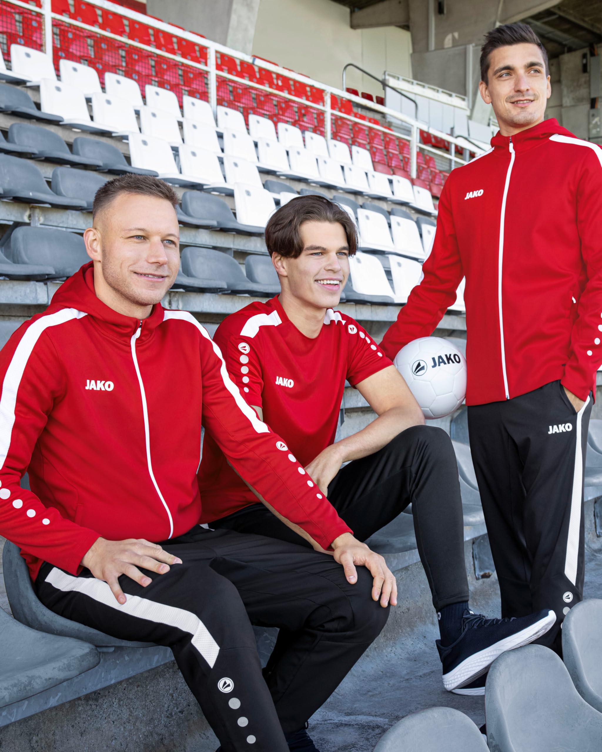JAKO Trainingsanzug Herren mit Kapuze Polyester Power - Jogginganzug 2-teilig für Sport und Alltag, Jogginghose & Trainingsjacke, 100% recyceltes Polyester