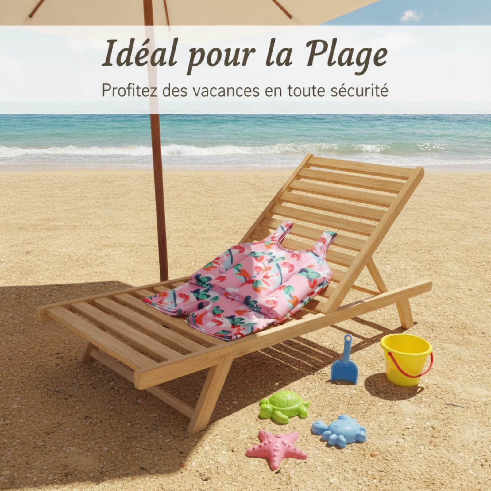 Maillot De Bain GarçOns Et Filles, Plage Anti Noyade Maillot De Bain Flottant Bebe Enfant avec Flotteur Une PièCe BouéE IntéGré BéBé GarçOn Filles Flotteurs Ajustables pour Natation DéButant Enfants