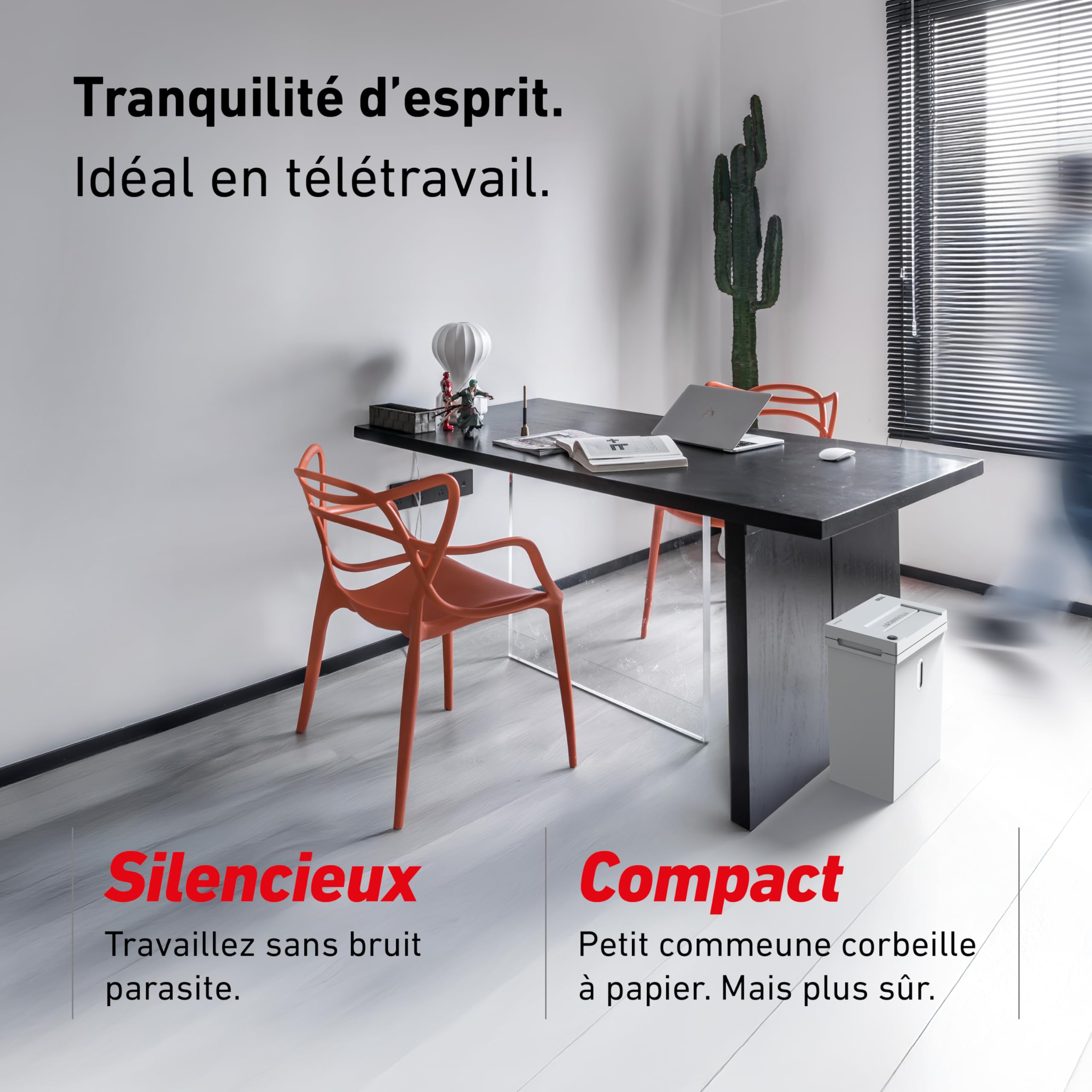 IDEAL Shredcat 8100 CC - Destructeur de Papier 10-12 Feuilles, Niveau de sécurité P-4, Coupe croisée 5x30 mm, 20 litres, Conforme RGPD, Silencieux et Puissant