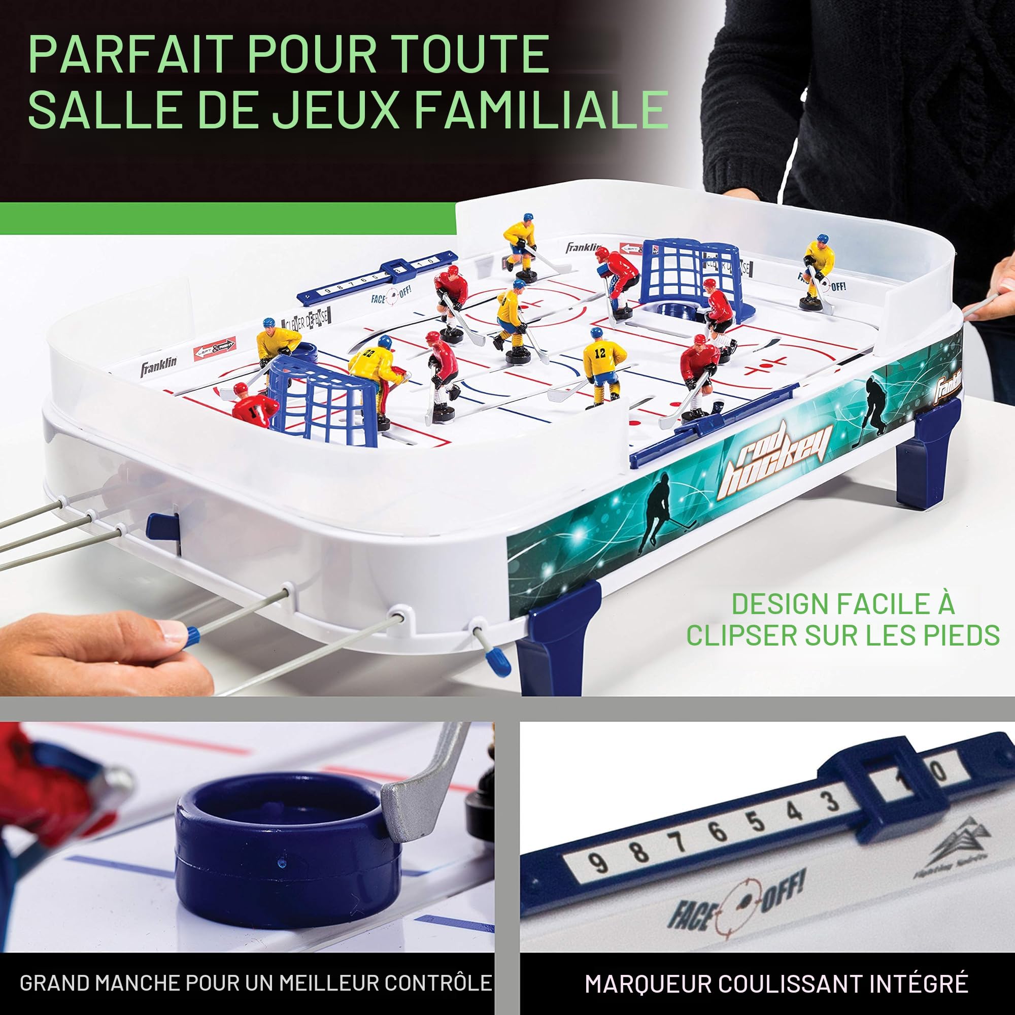 Mini Jeu De Hockey De Table – 22x15 Pouces – Pour 2 Joueurs (neuf, Prêt à Jouer)