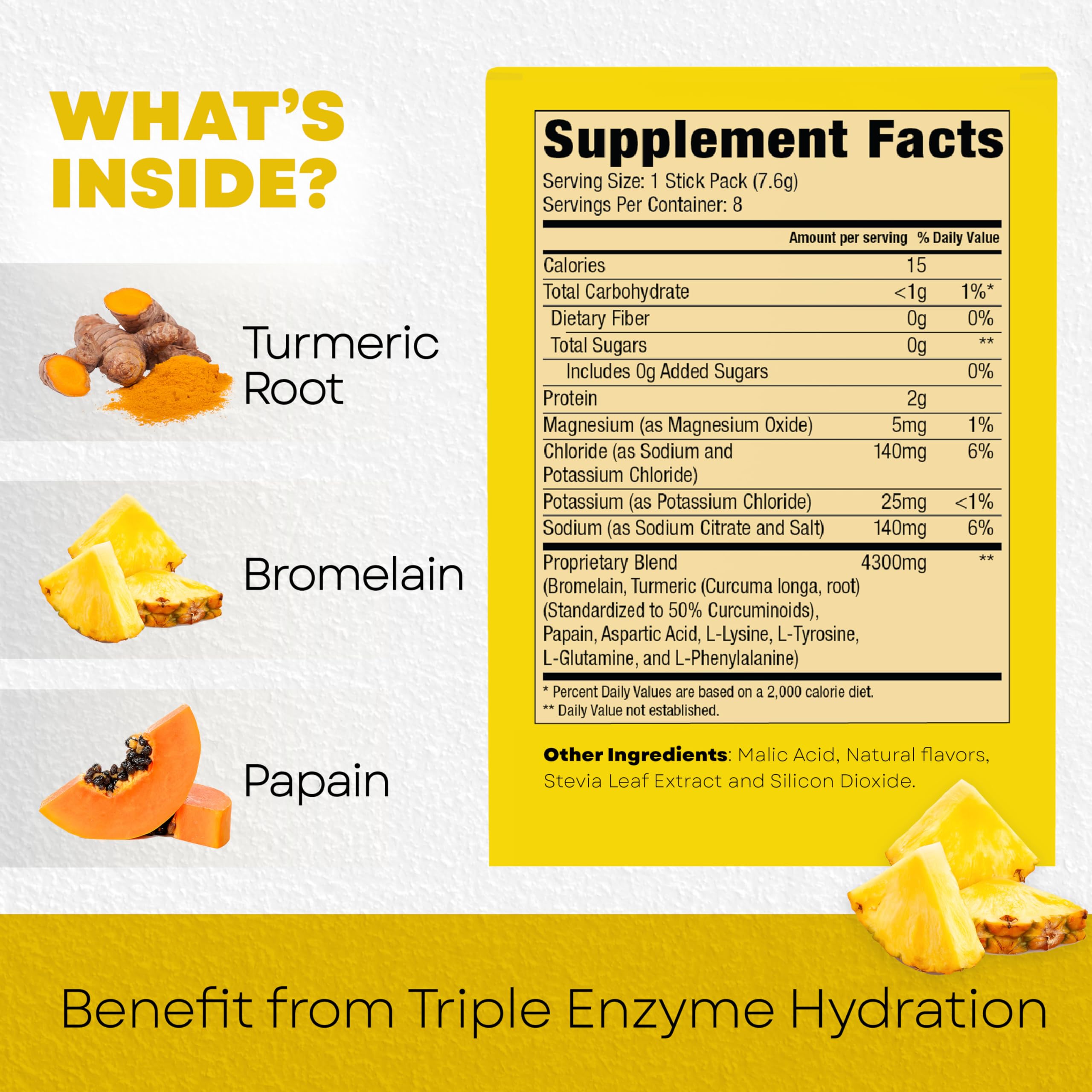 Bala Enzyme Hydration And Sugar Free Drink Mix Turmeric 