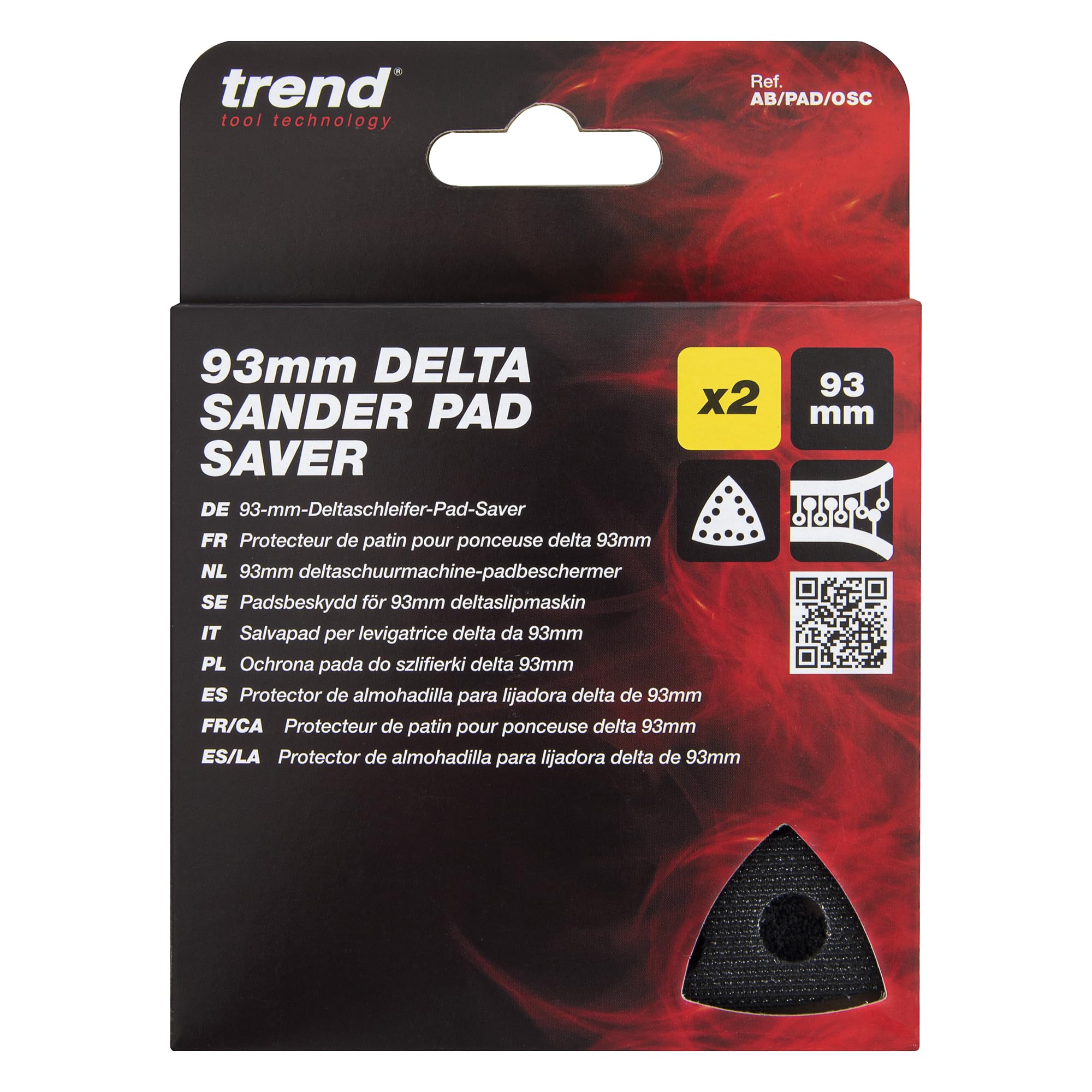 Trend 93 mm Delta Pad Saver for Multi-Tools, 2 Pack, Hook and Loop Protection Layer for Sanding Pads and Enhanced Durability AB/PAD/OSC - Image 4