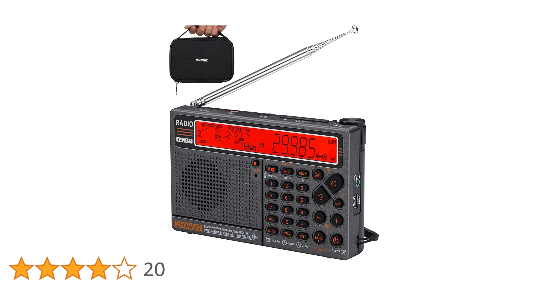 ZHIWHIS 高性能マルチバンドラジオ エアバンド受信機 ZWS-757 Amazon.co.jp: ZHIWHIS 高性能マルチバンドラジオ エアバンド