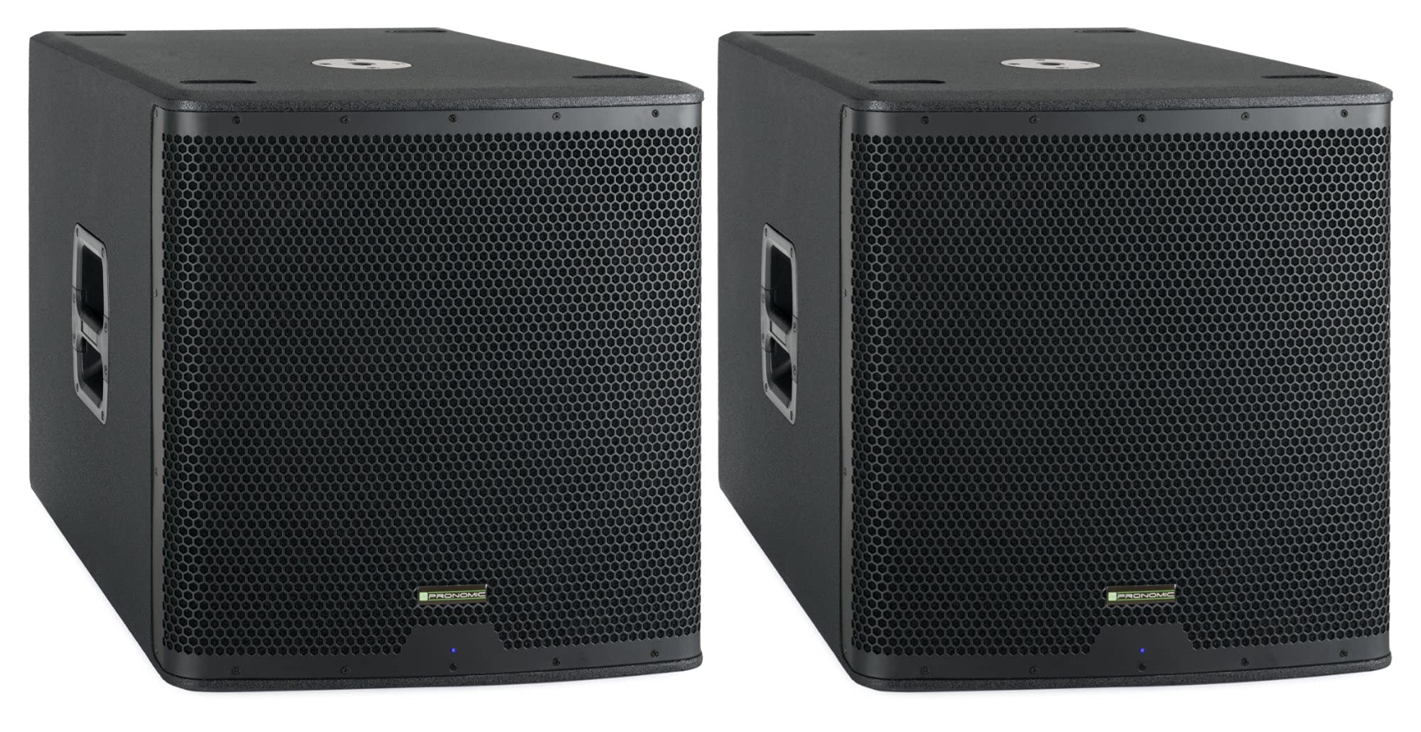 Pronomic C-118SA Aktiv Subwoofer 2X Set - 1600 Watt Peak / 800 Watt RMS - 18" Lautsprecher mit 3" Schwingspule - Frequenzbereich: 30-200 Hz - 4 DSP-Presets - max. SPL: 126 dB