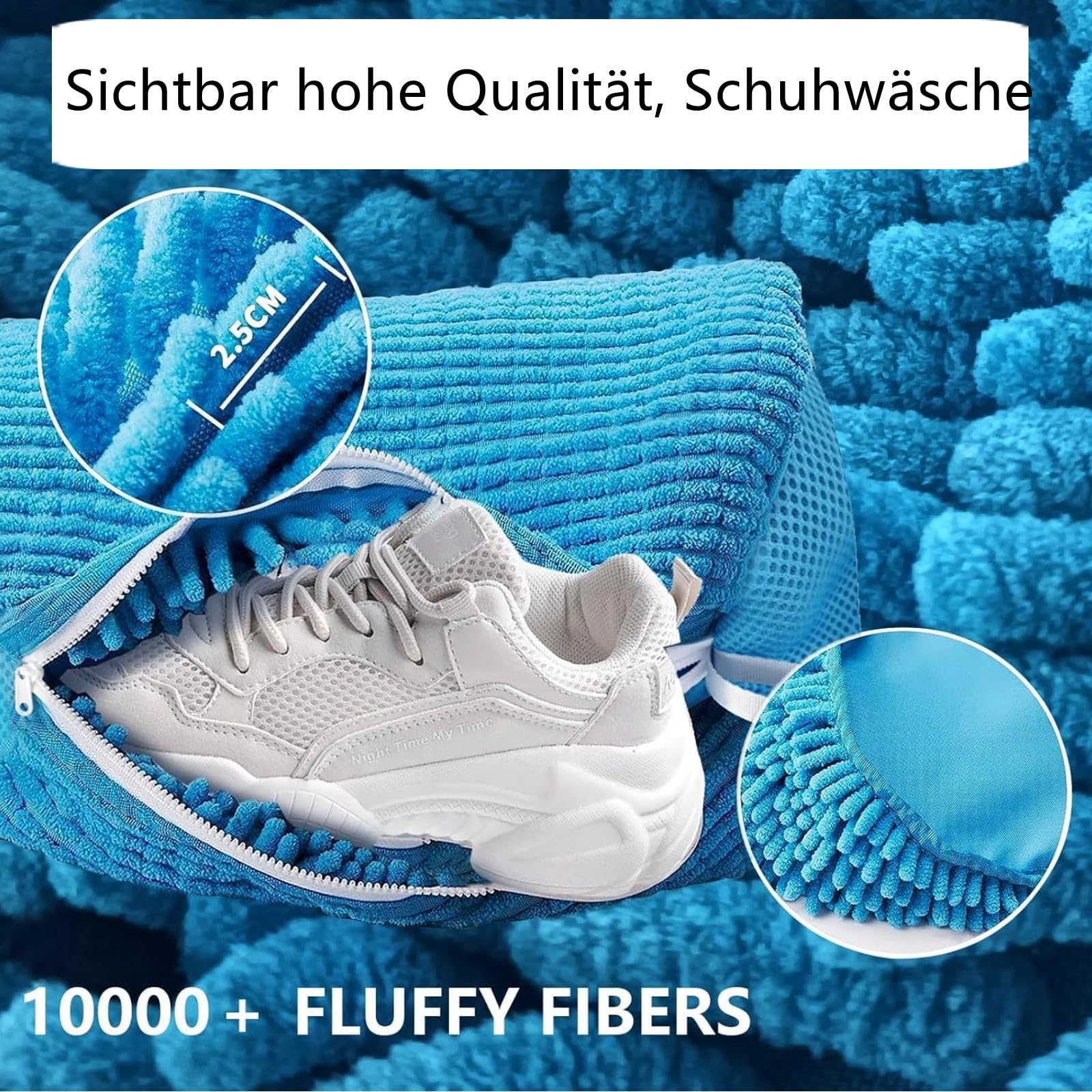 2 pezzi Sacchetti per Scarpe Lavanderia, 360 Degree Cleaning funzione per la pulizia dei copriscarpe in lavatrice con la cerniera chiusa, adatta a tutti i tipi di pulizia delle scarpe. (Marrone)