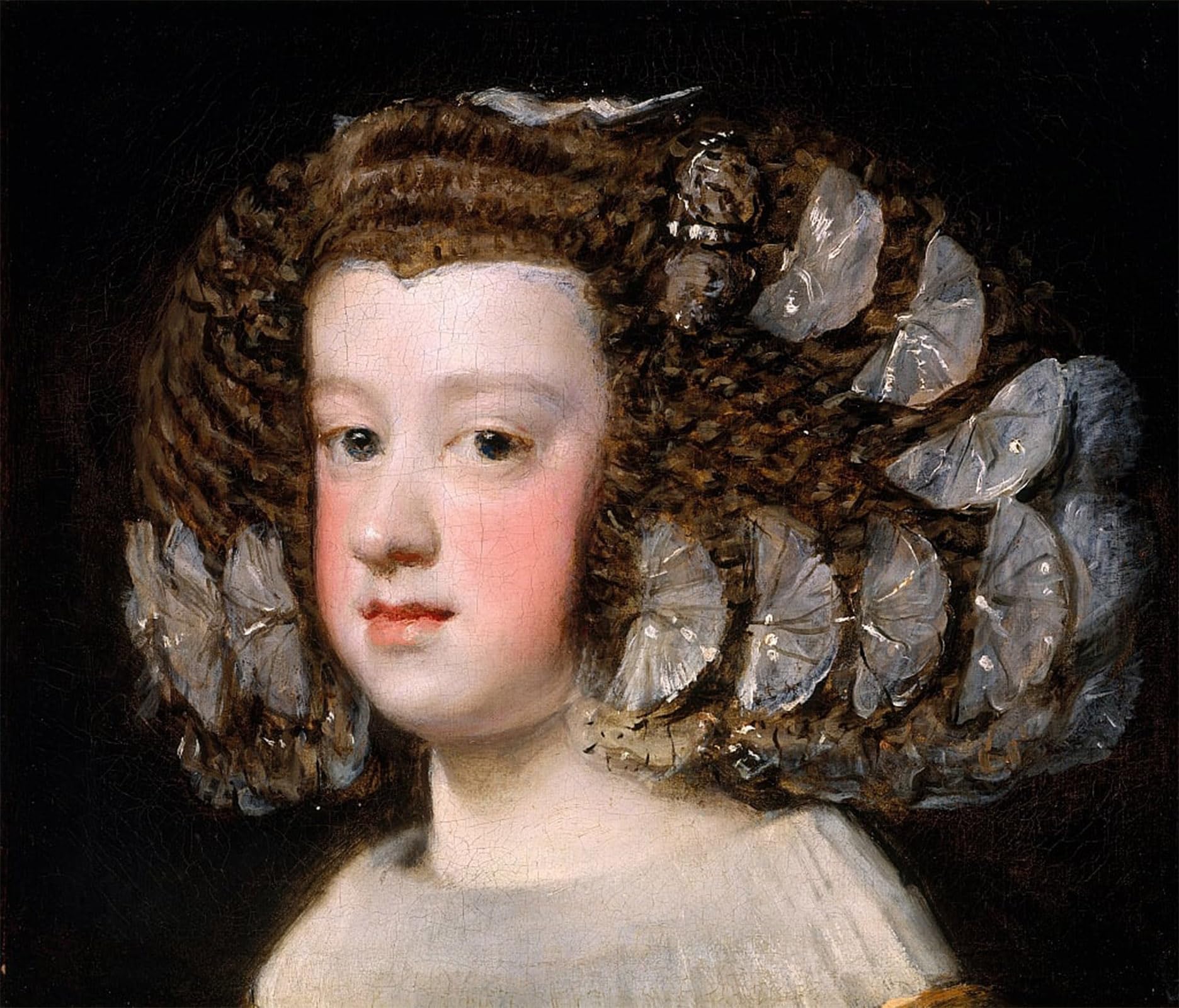 ARTXLXXBN Famous Painting Canvas Artwork Graffiti Print María Teresa Infanta of Spain by Diego Velázquez Portrait Canvas Image for Home Decor 60x90cm