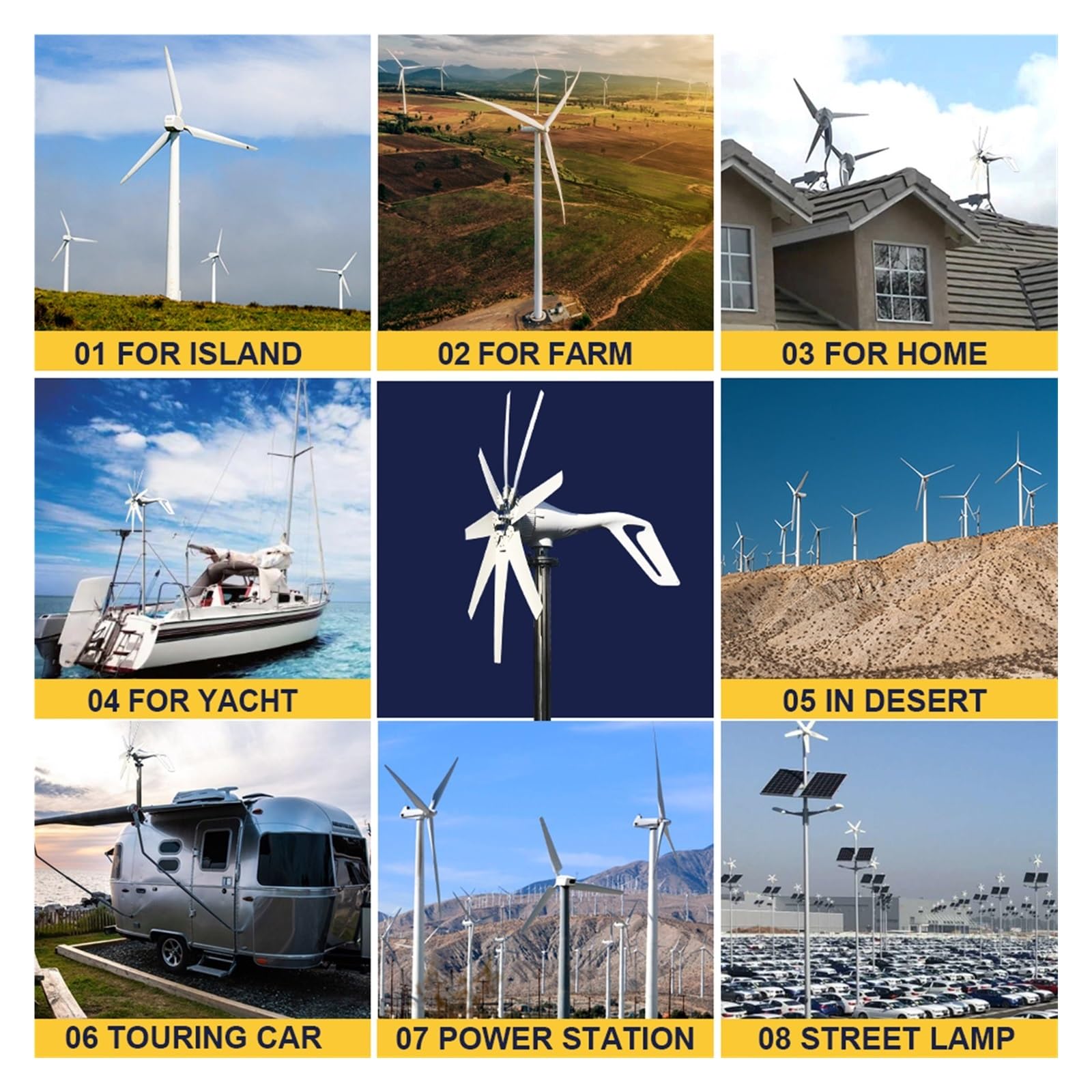 Hochleistungs-Windturbinengenerator, 1000 W Windkraftanlage Generator 12 V 24 V 48 V DC 220 V AC Home System Grüne Alternative Energie Sonnenkollektoren Home Energy Solutions Hohe Windenergienutzung (