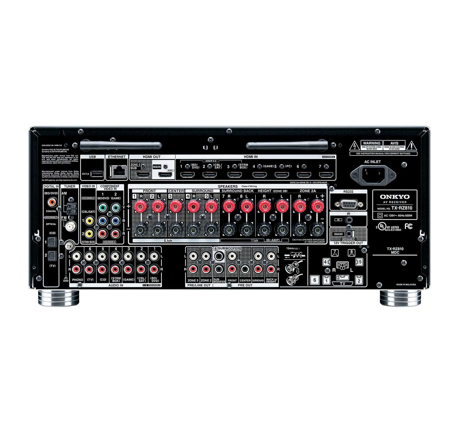 Rated - Test Output Power TX-RZ810 Onkyo ONKYOアンプTX-RZ810 Power (4K Some! Plus アンプ