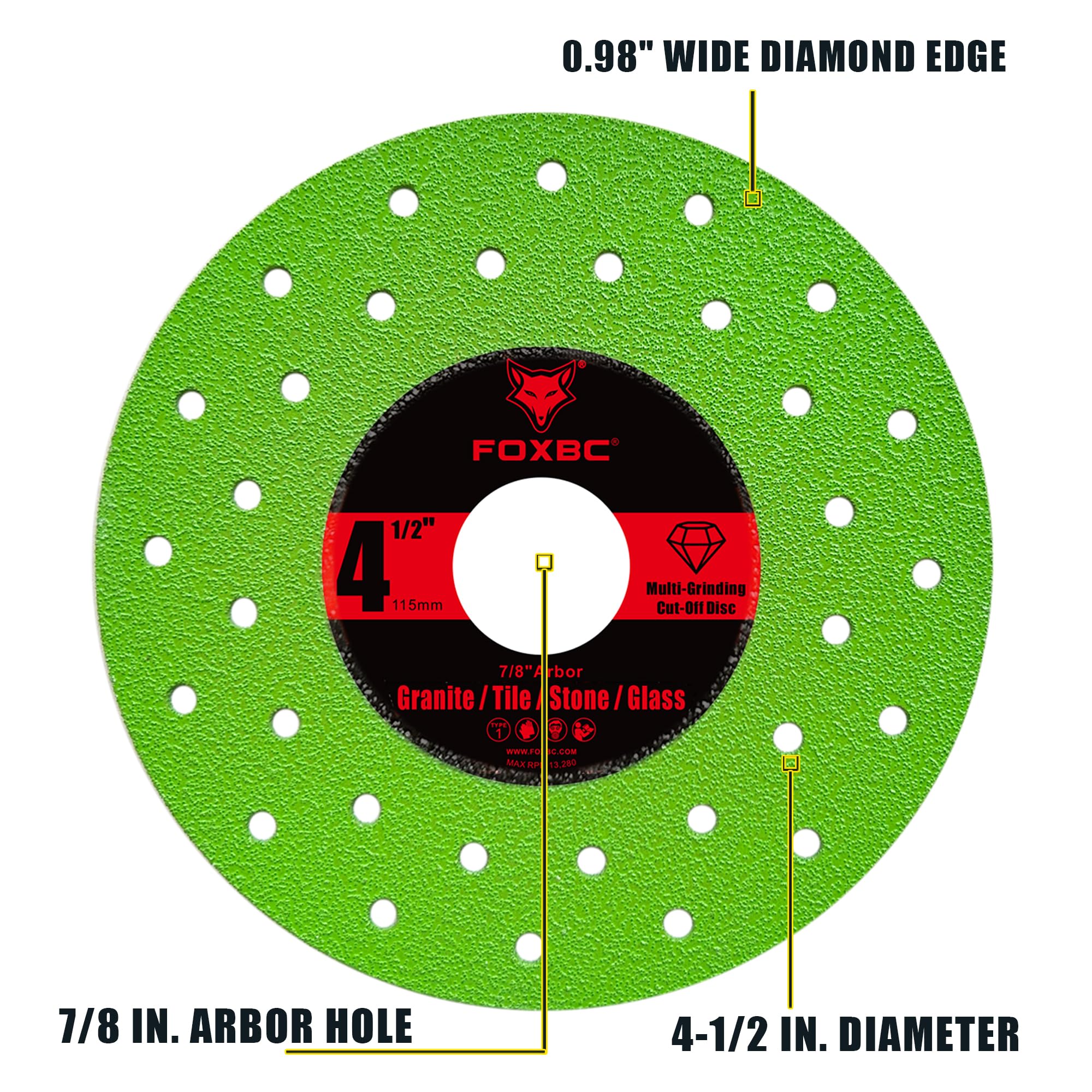 FOXBC Diamond Blades - Cut Tile, Stone & More -4